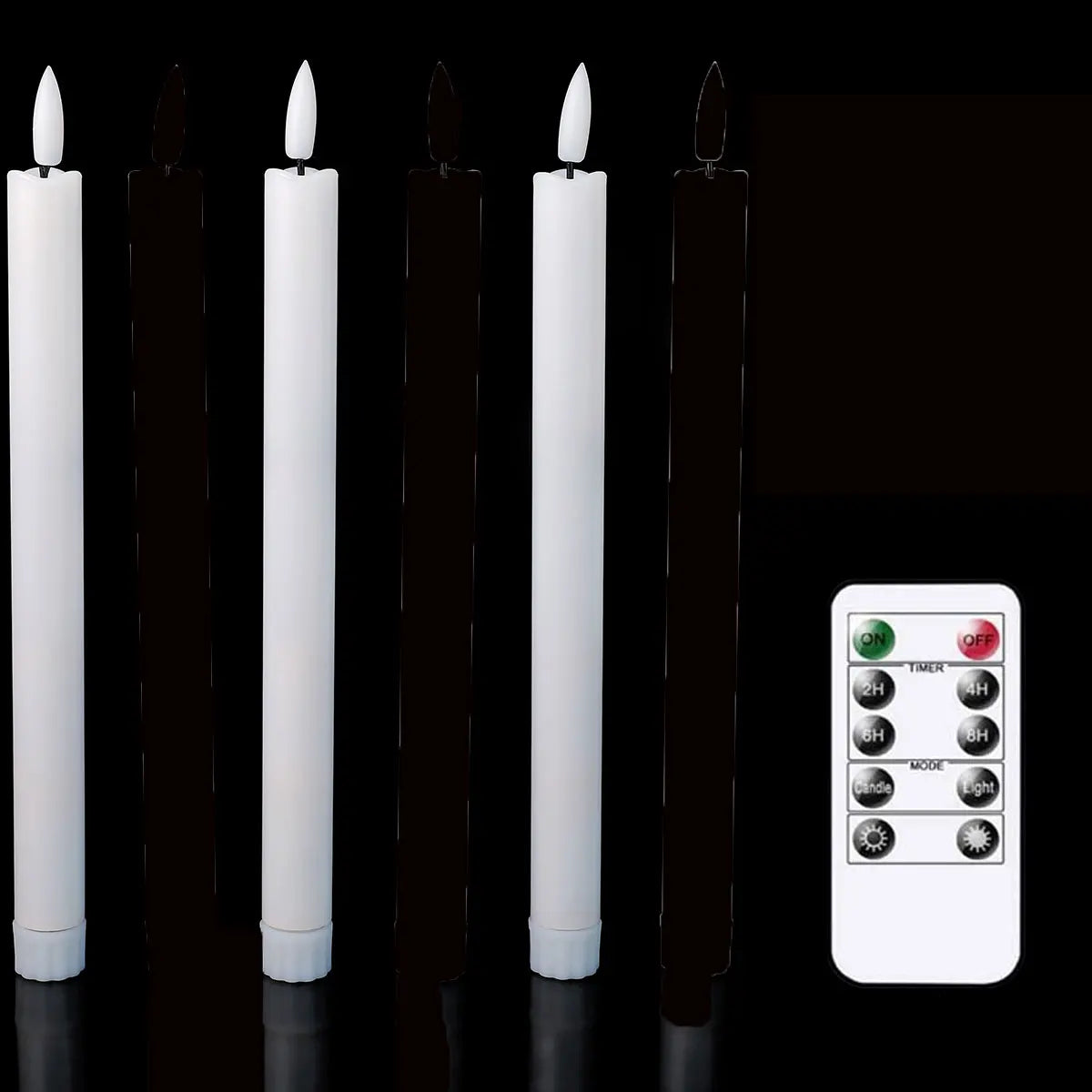 CandleGleam | LED Kegelkaarsen met Warme Gele Gloed