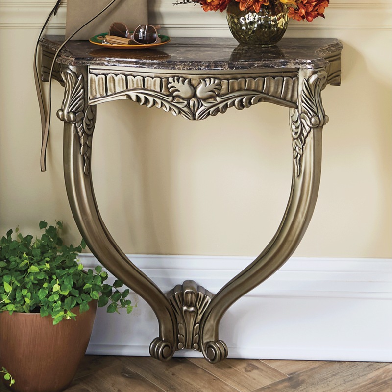 Wall-Leaning Console Table - MIDNIGHT VELVET CATALOG