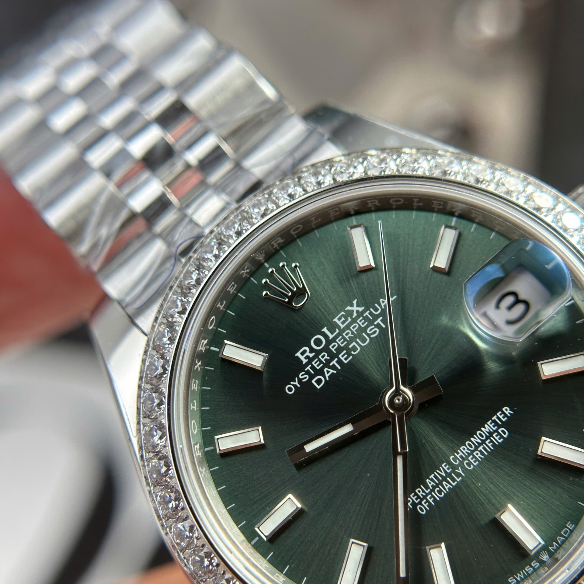 Rolex DateJust Clone Watch Dial Green Jubilee Strap THB Factory 31mm - Top club