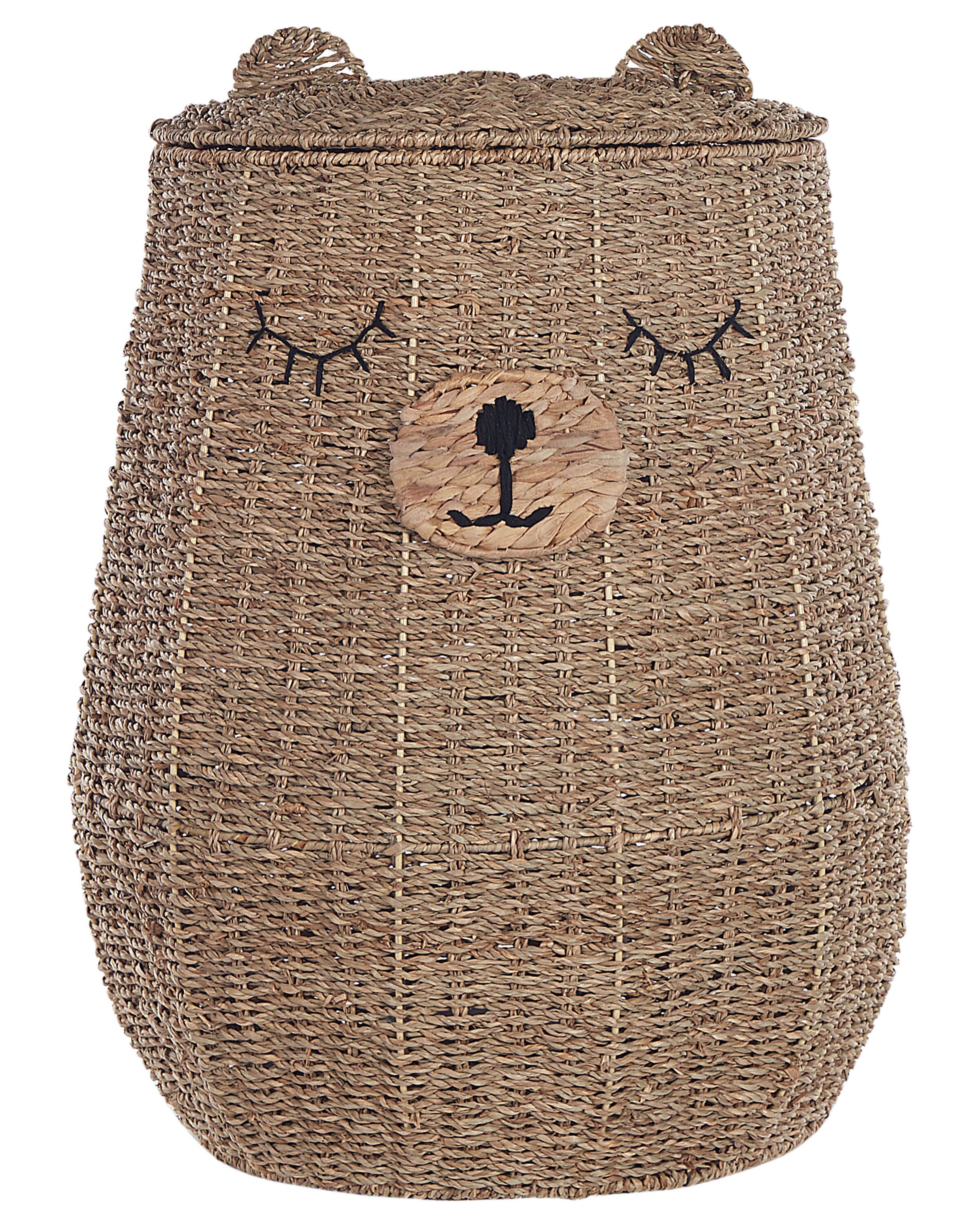 Kids Basket Teddy Bear FULAN Seagrass Natural