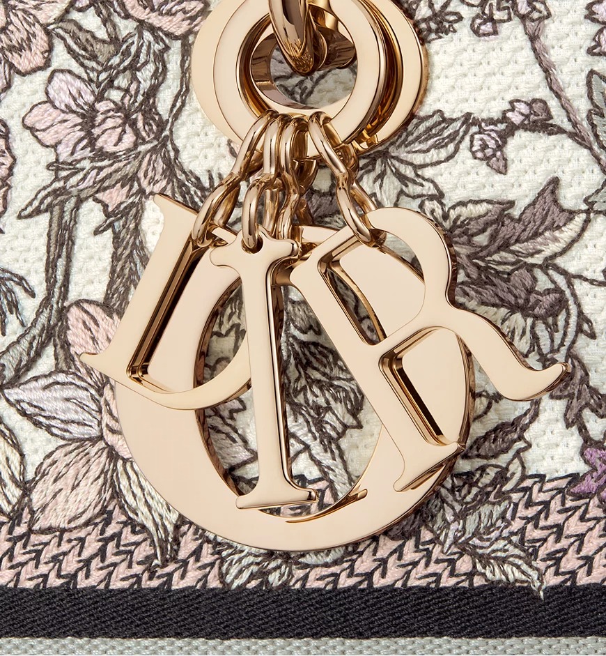 Christian Dior Medium Lady D-Lite Bag White For Women 9.5in/24cm M0565OEBU_M20E1:1High-quality replica