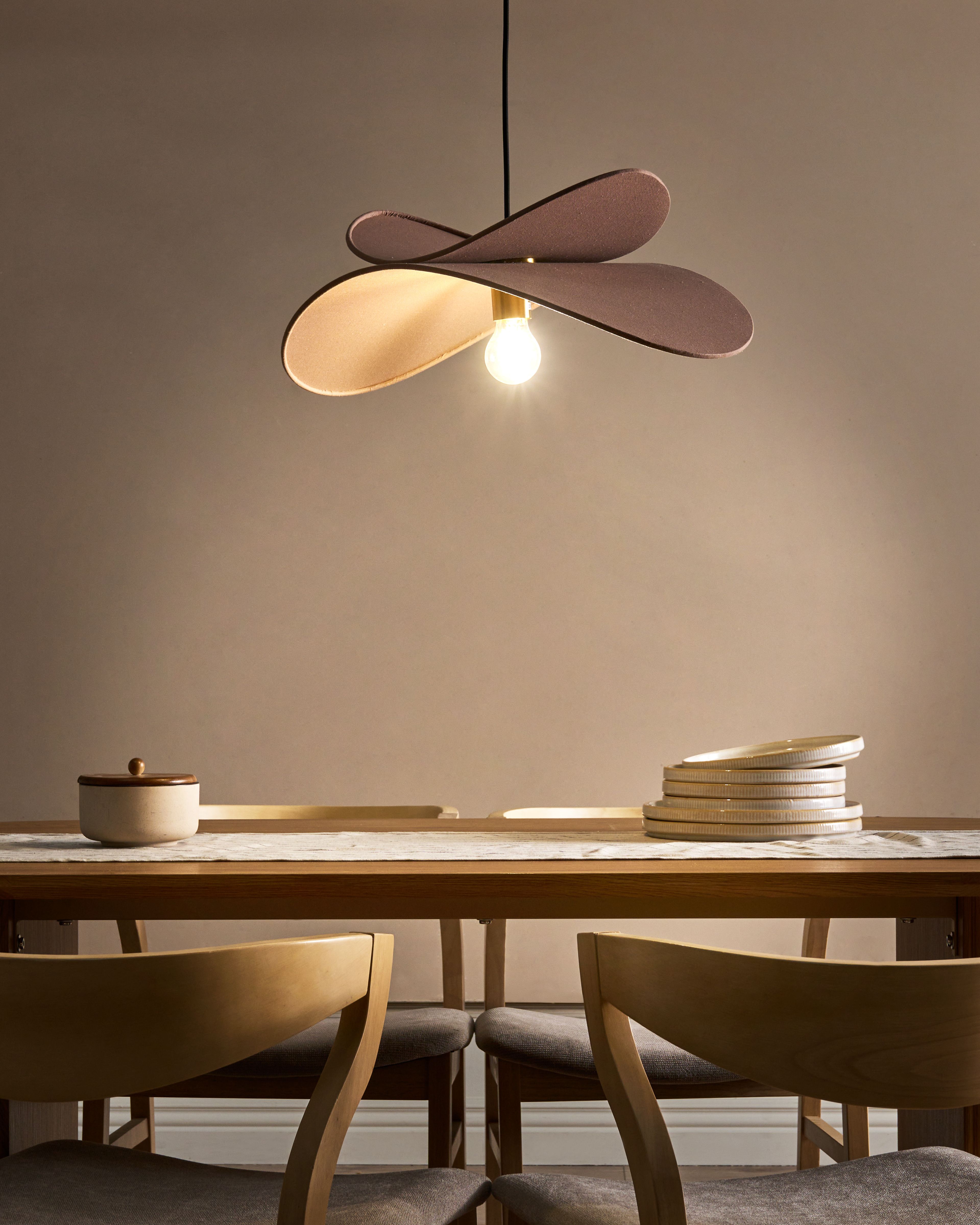Pendant Lamp MASCOTA Linen Light Brown