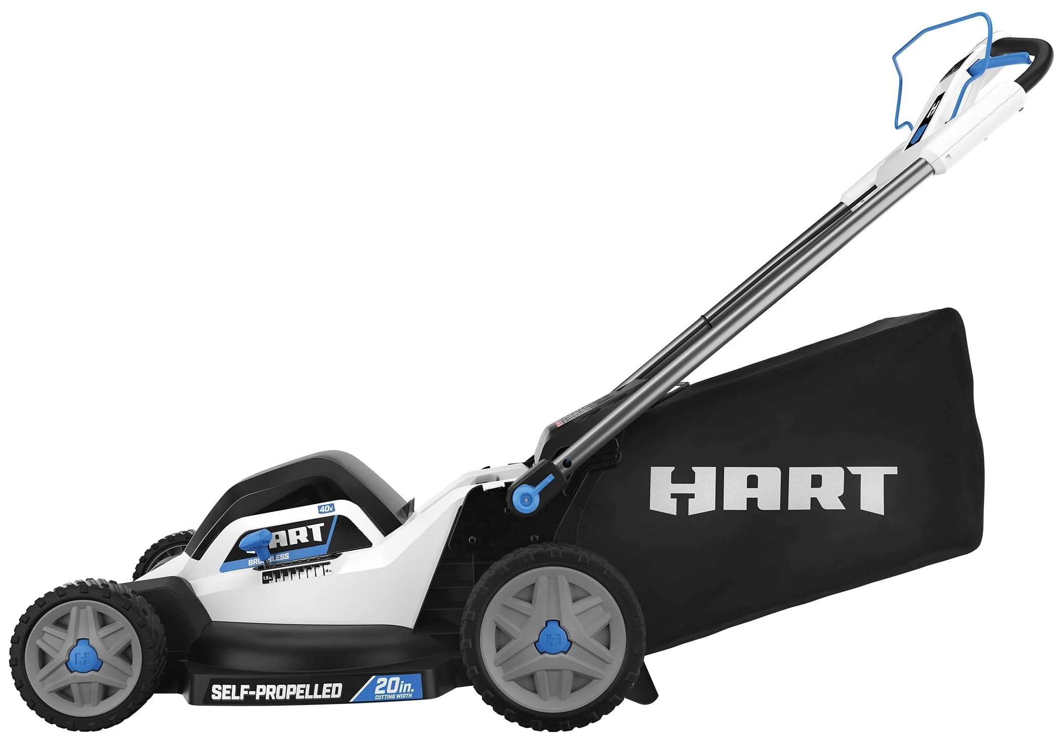 HART 40-Volt 20-inch Self-Propelled Battery-Powered Brushless Mower Kit, (1) 6.0Ah Lithium-Ion Battery - Image 11