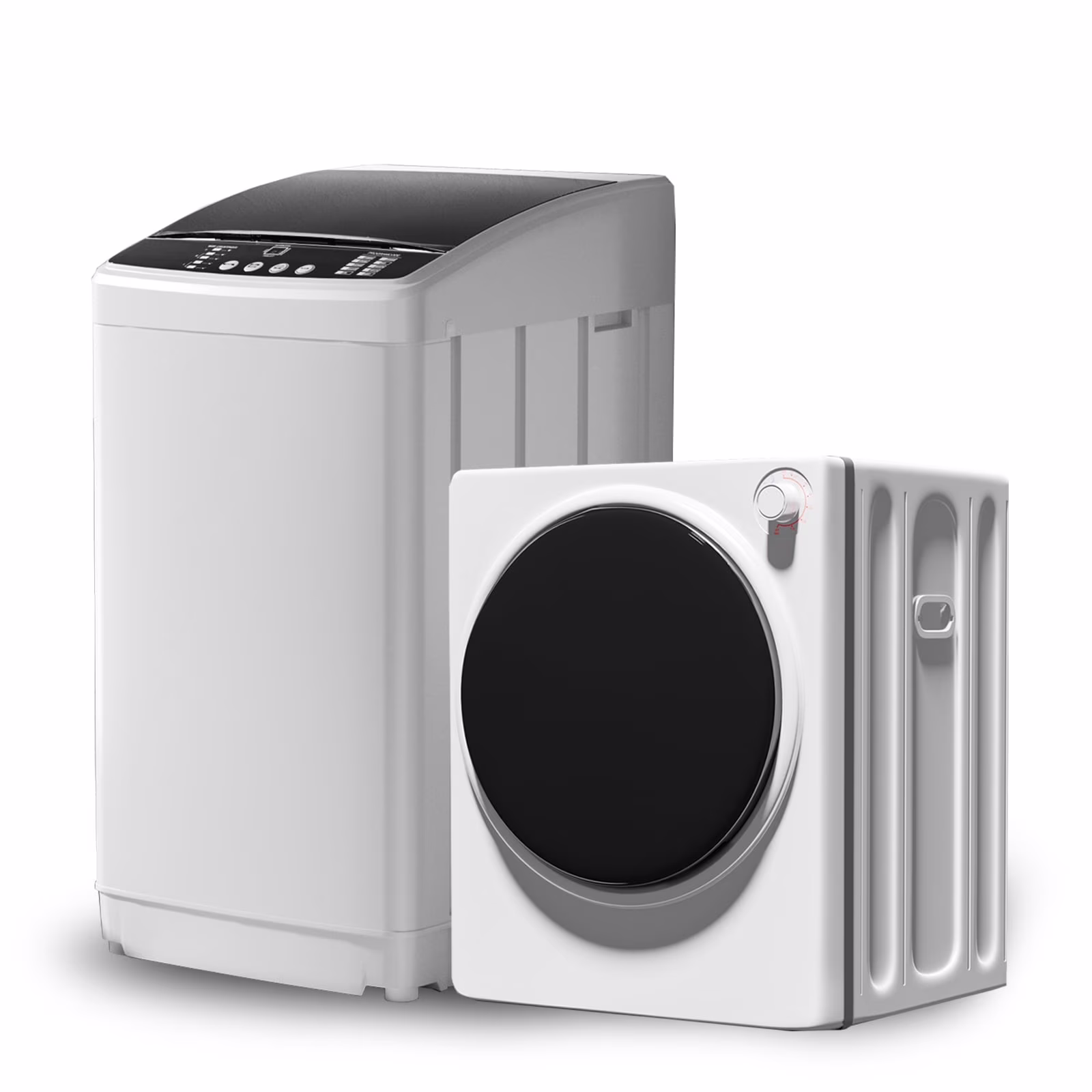 TABU Washer and Dryer Set, 17.6LBS Full Automatic Washing Machine & 8.8LBS Portable Dryer (Gray&White) - Image 7