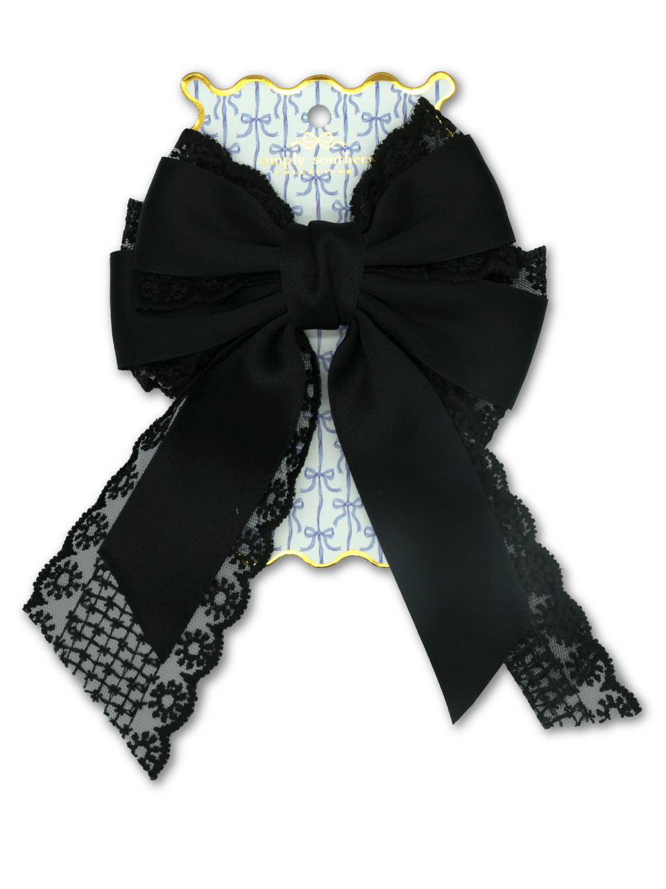 0126-HAIR-BOW-BLACK - Simply Southern Outlet