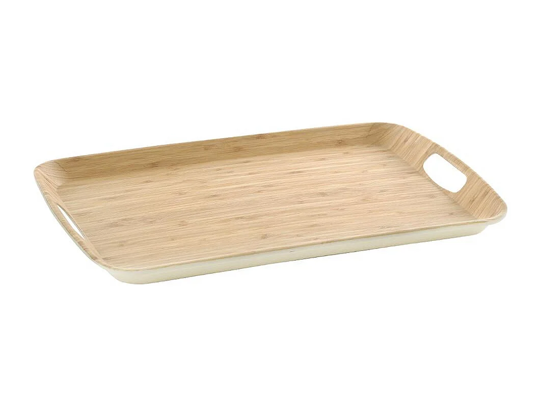 Plateau de service en Mélamine et Bambou 38 x 26 cm
