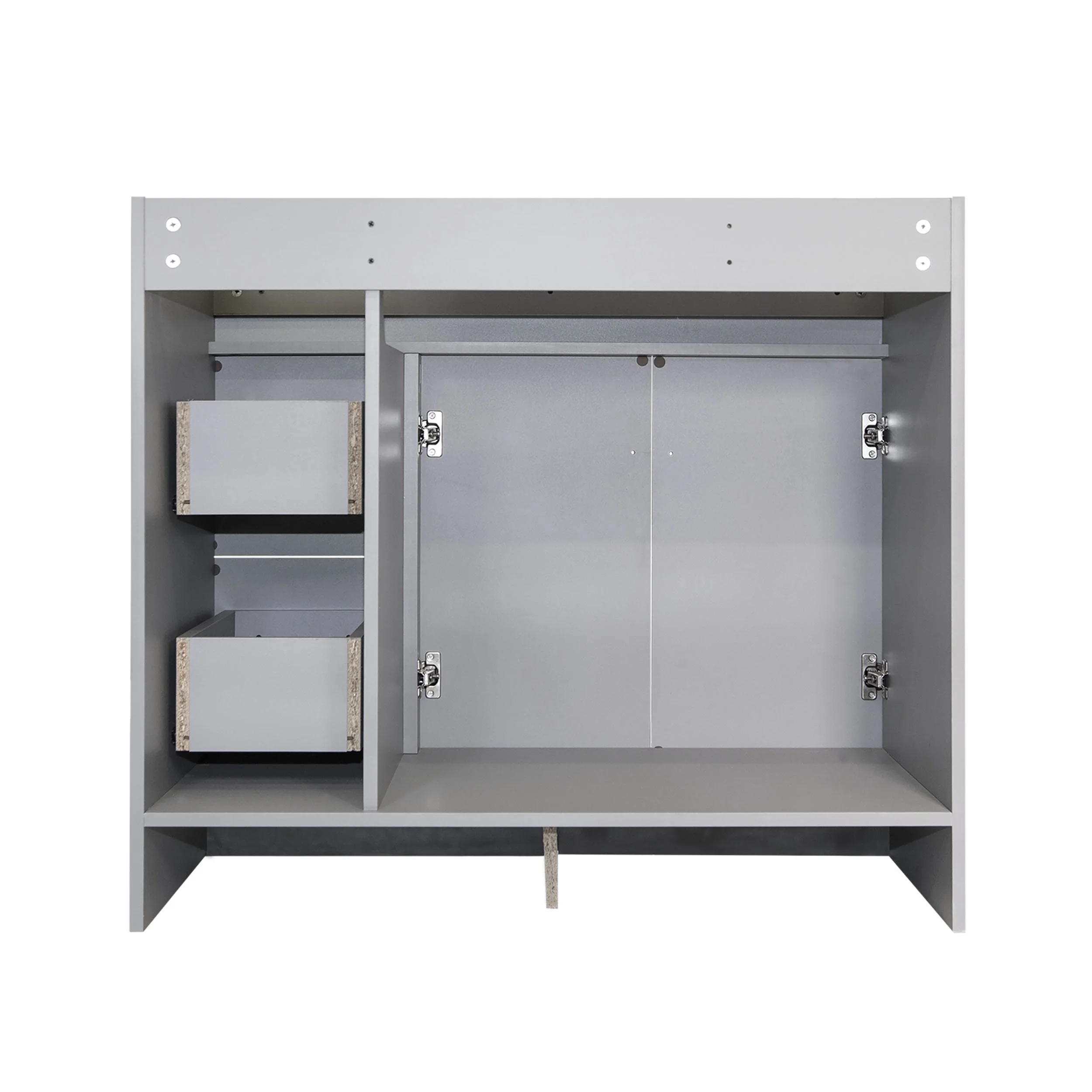 Design House Wyndham 36" Solid Wood Ready to Assemble 2-Door and 2-Drawer Bathroom Vanity Cabinet, White - Image 23