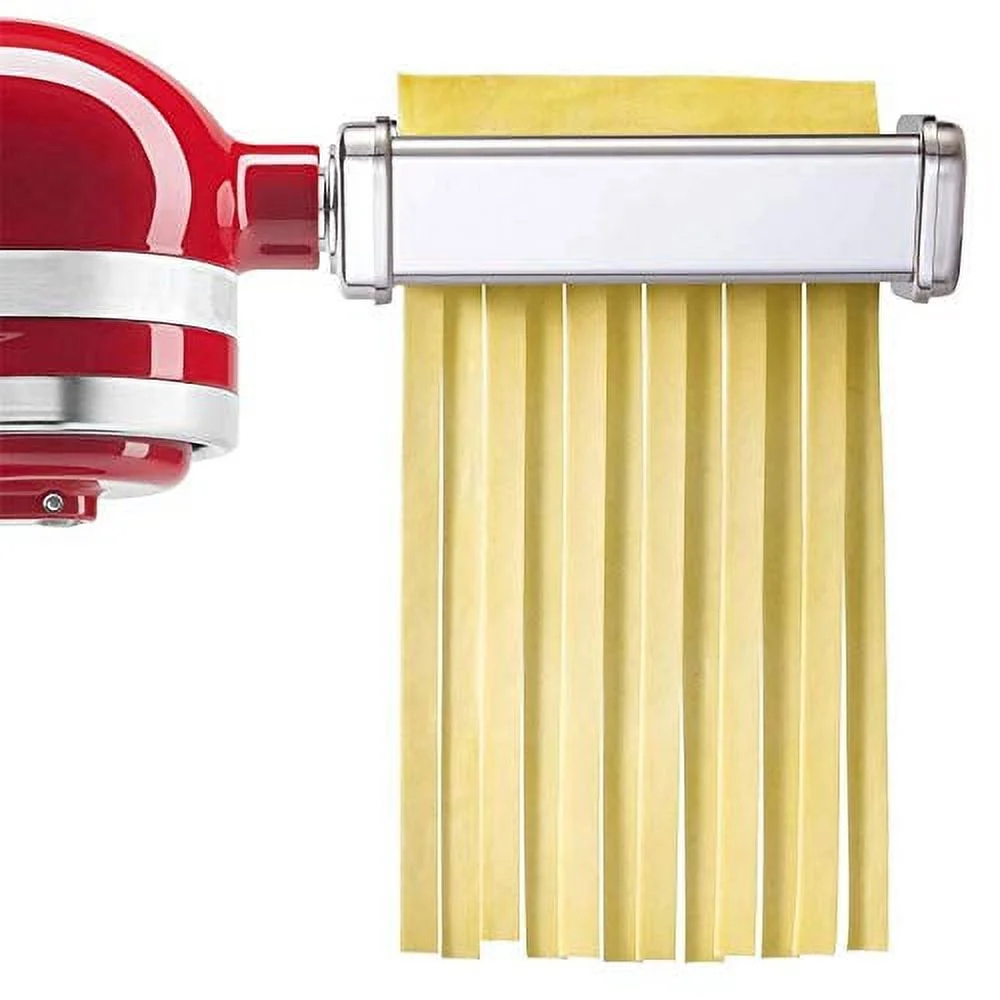 Pasta Attachment for KitchenAid Stand Mixer Included Pasta Sheet Roller, Spaghetti Cutter and Fettuccine Cutter Pasta Maker Stainless Steel Accessories 3Pcs by Gvode - Image 3