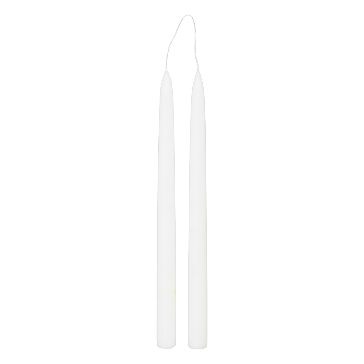 Set of 2 stick candles "Hugo" White, 70g