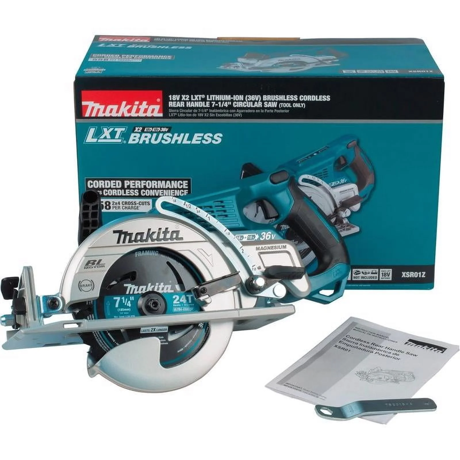 Makita Circular Saw, 7.25 in Dia, 5100 RPM XSR01Z - Image 6