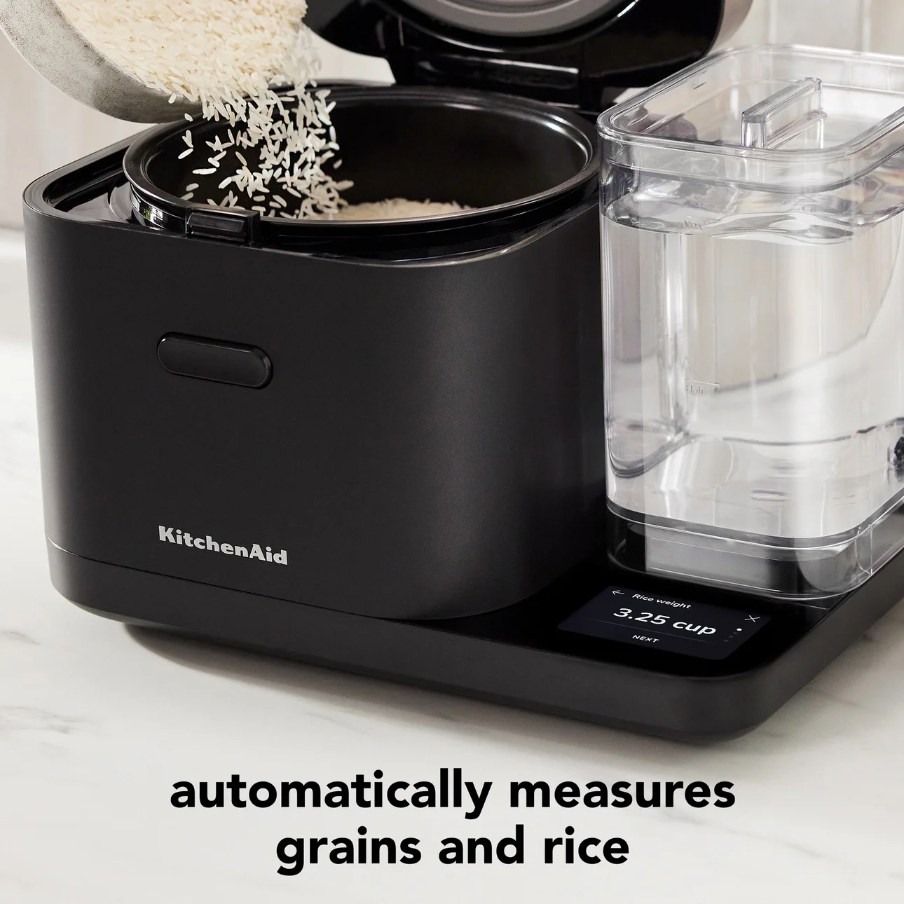 KitchenAid Grain and Rice Cooker 8 Cup with Automatically Sensing Integrated Scale + Water Tank, KGC3155BM - Image 2