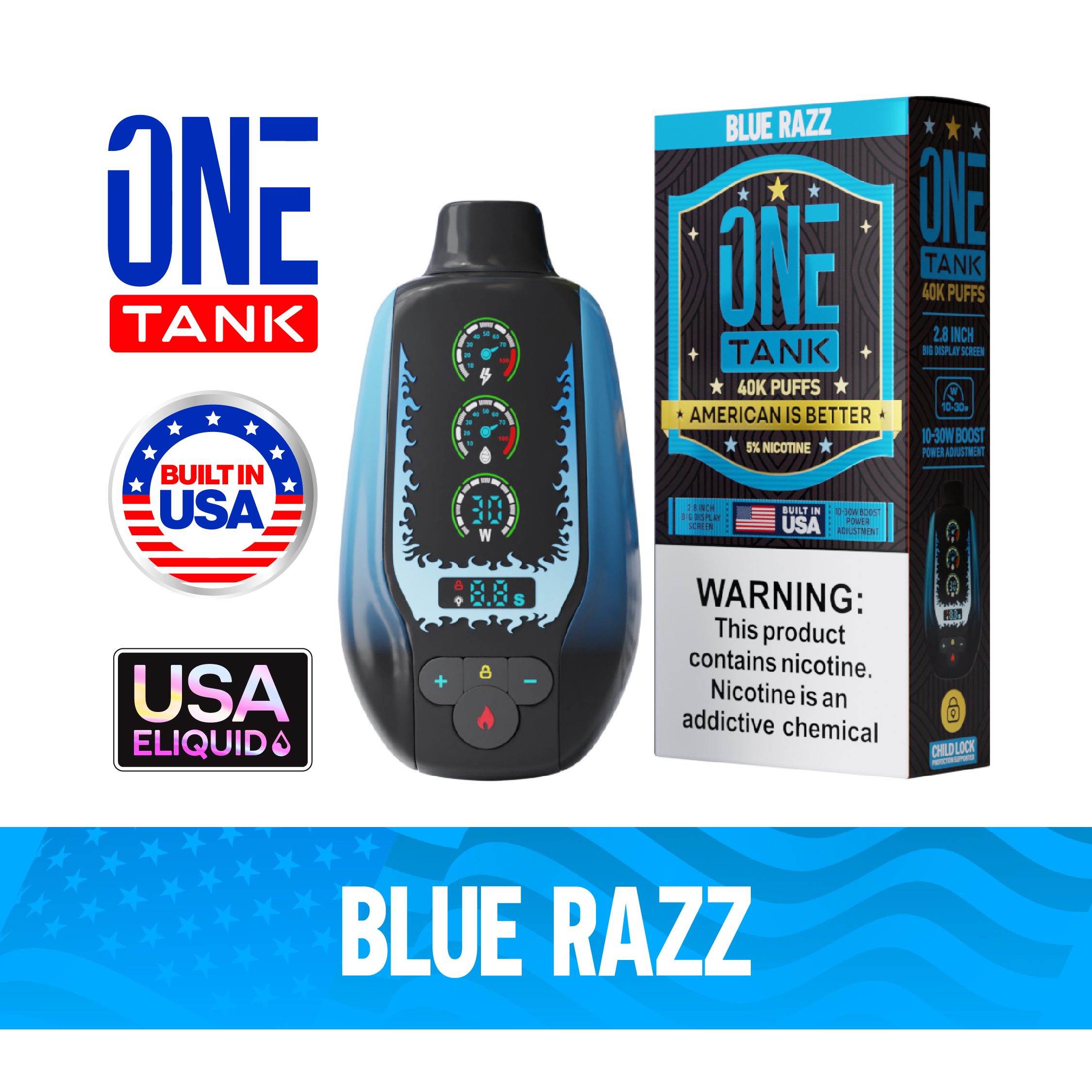 ONE TANK 40K Rechargeable Disposable Vape