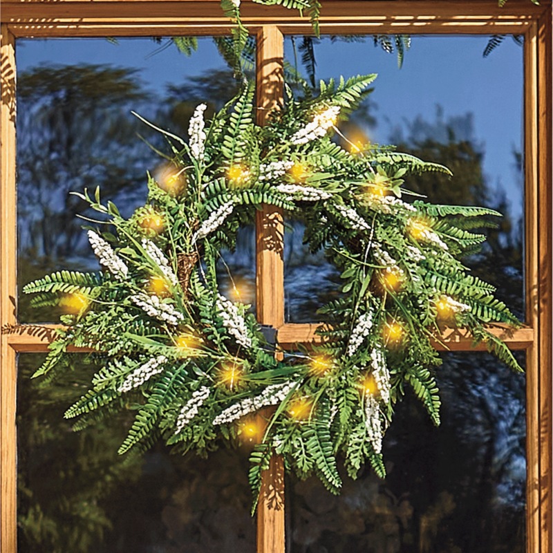 Everyday Green Mixed Fern Wreath - MIDNIGHT VELVET CATALOG