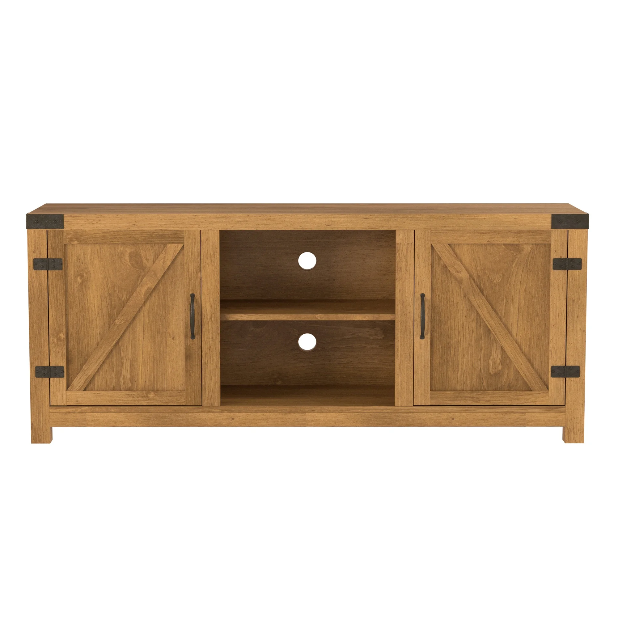 Walker Edison Modern Farmhouse Barn Door TV Stand for TVs up to 65", Grey Wash - Image 54