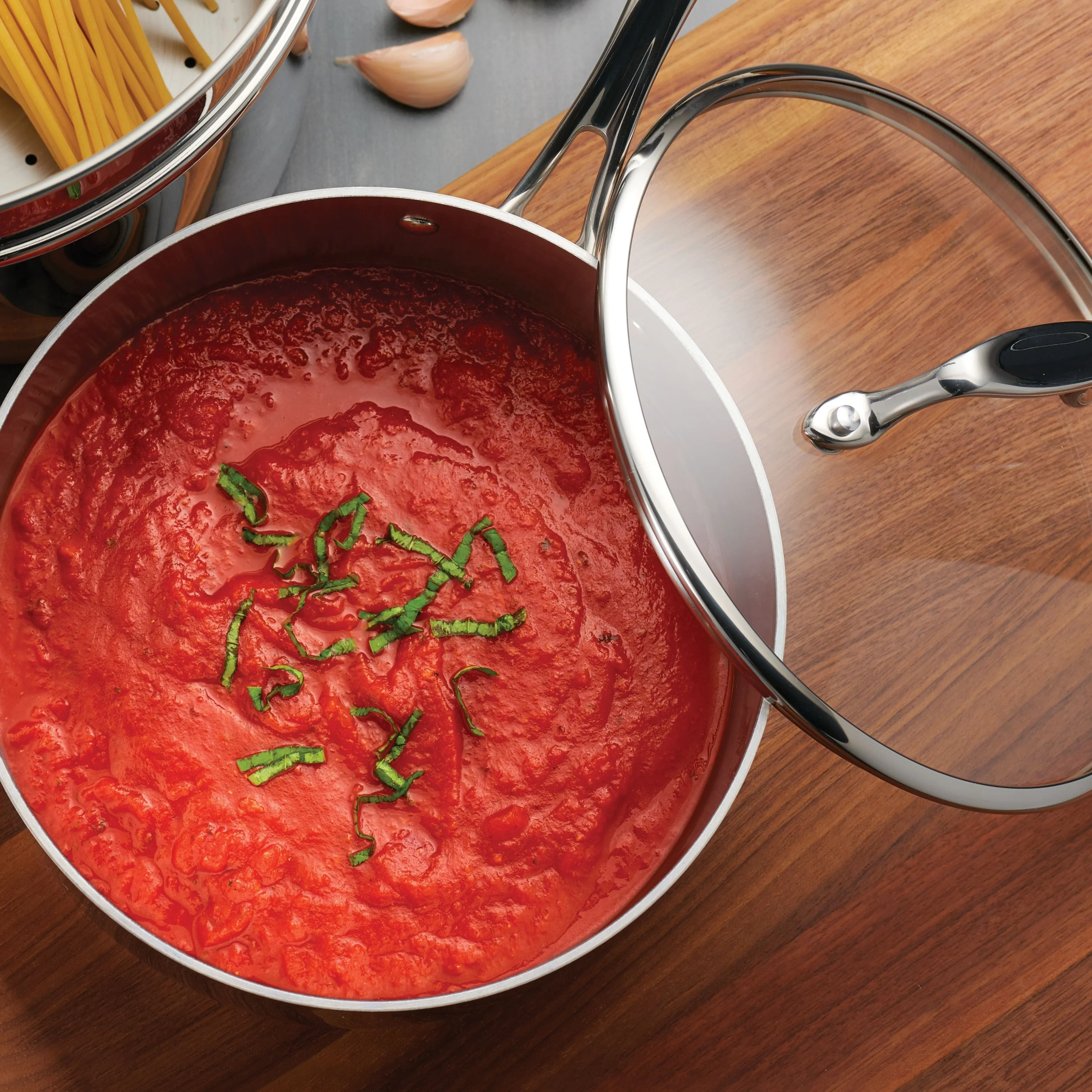 Tramontina 14-Piece Tri-Ply Clad Stainless Steel Cookware Set, with Glass Lids - Image 43