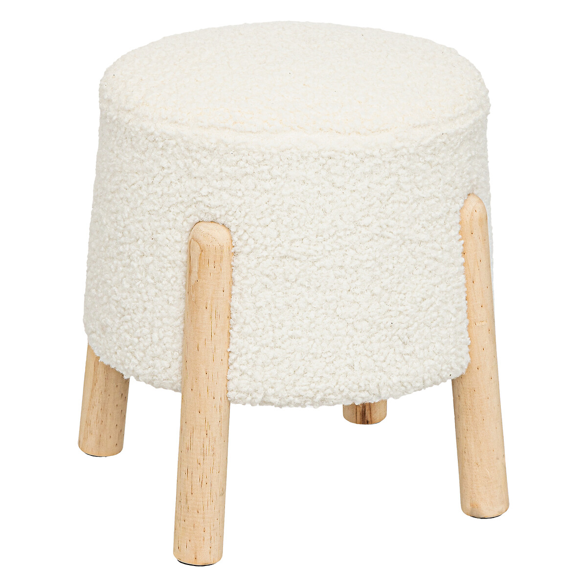 Side stool "Inuit" White terry