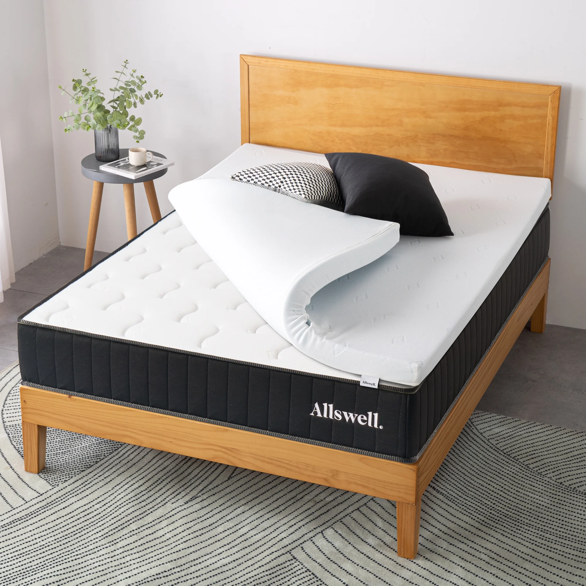 Allswell 3" Covered Memory Foam Mattress Topper, Queen - Image 5