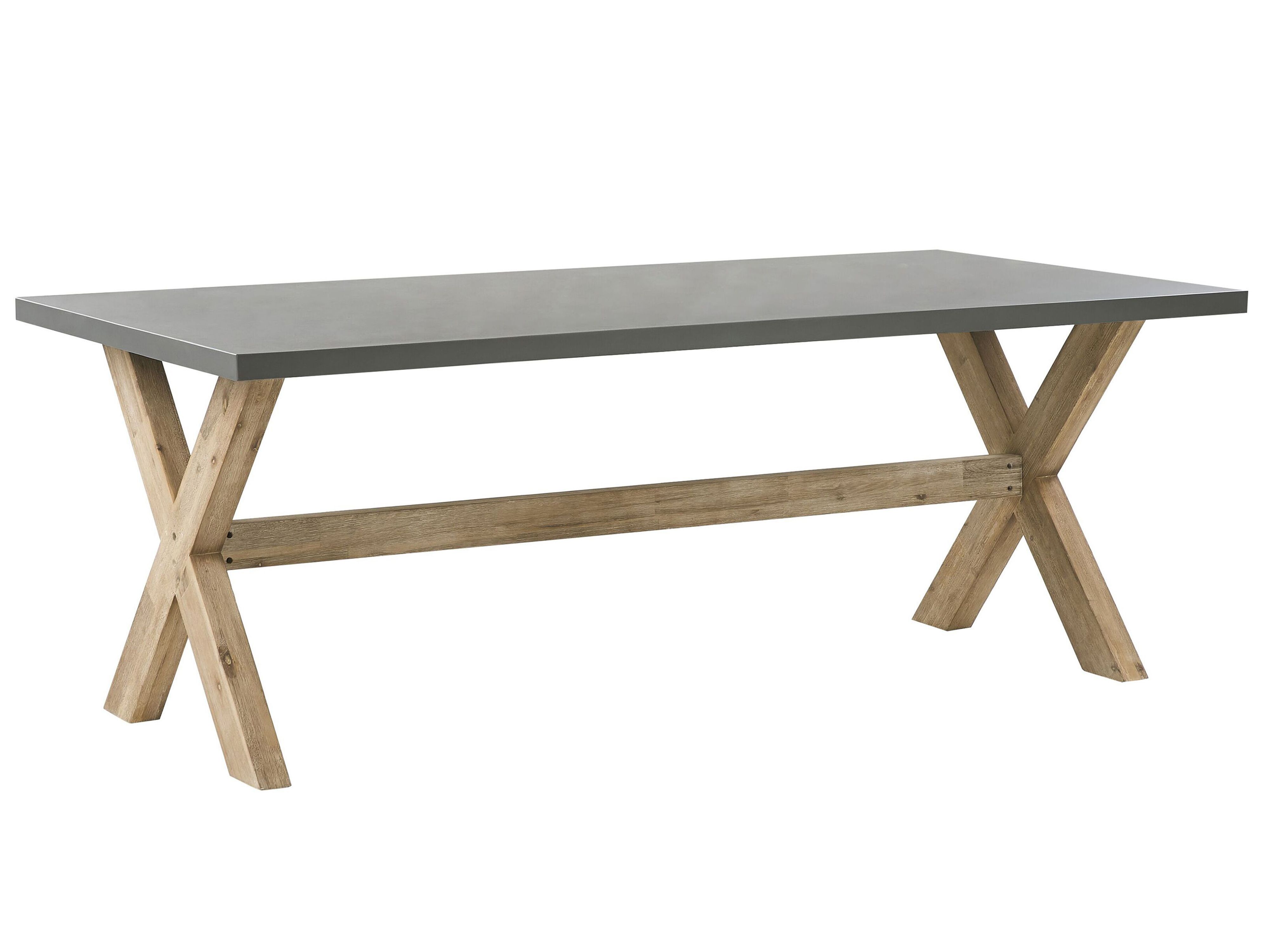 Garden Dining Table OLBIA 200 cm 100 cm Concrete Grey