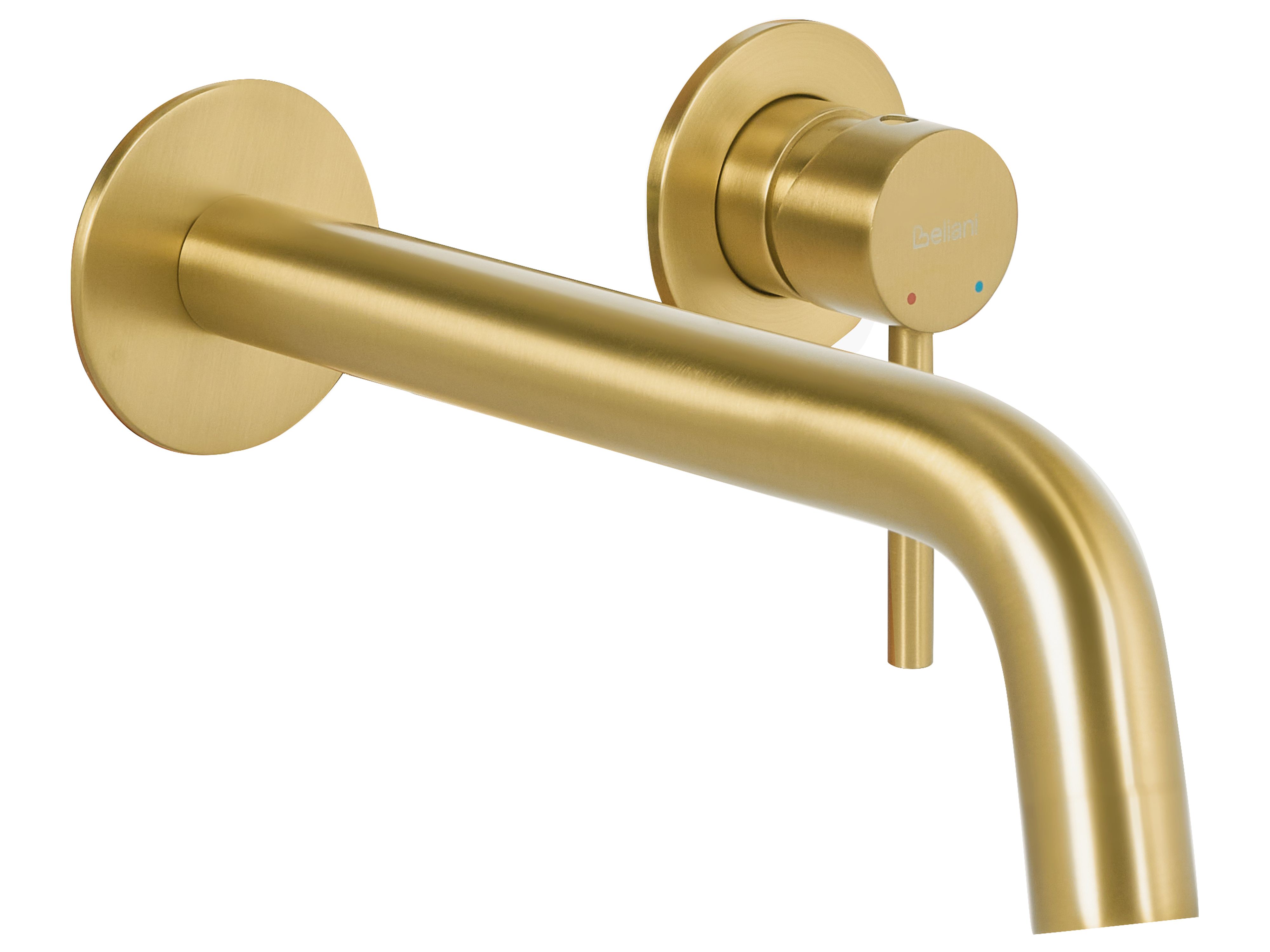 Wall Mounted Basin Mixer Tap TRAFUL Brass Gold