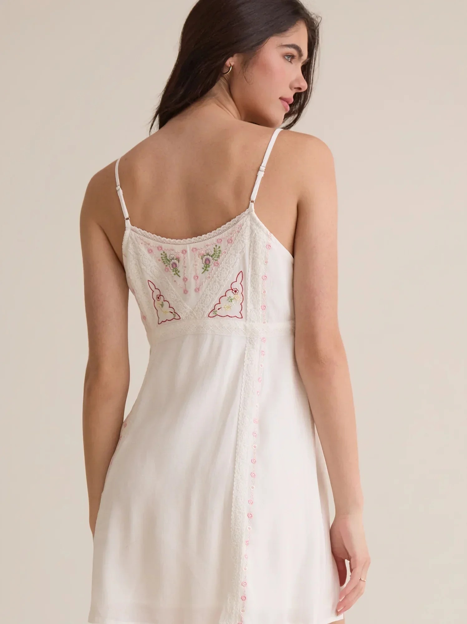 Skyler Embroidered Frock Mini Dress