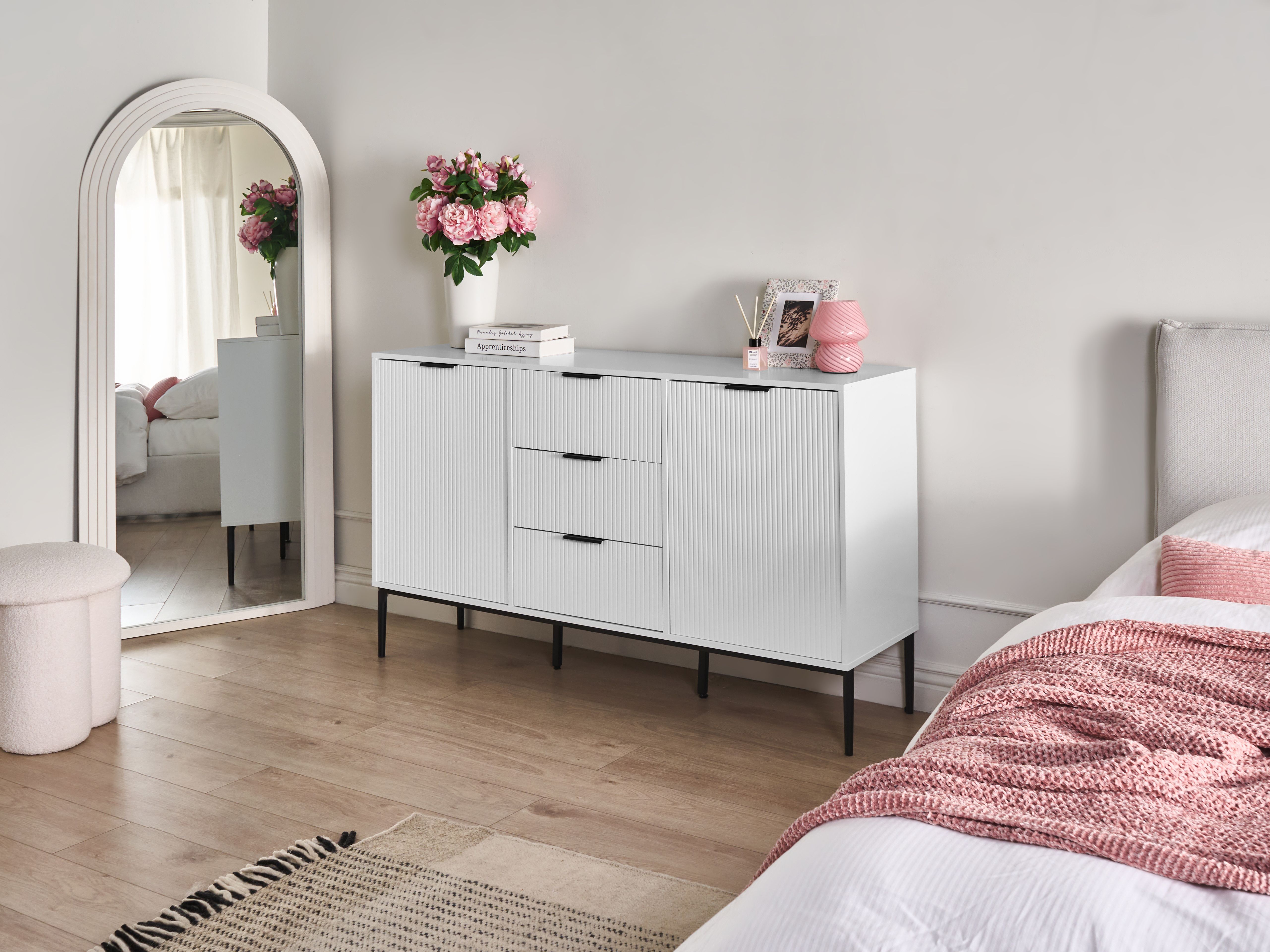 2 Door Sideboard LEDUC White