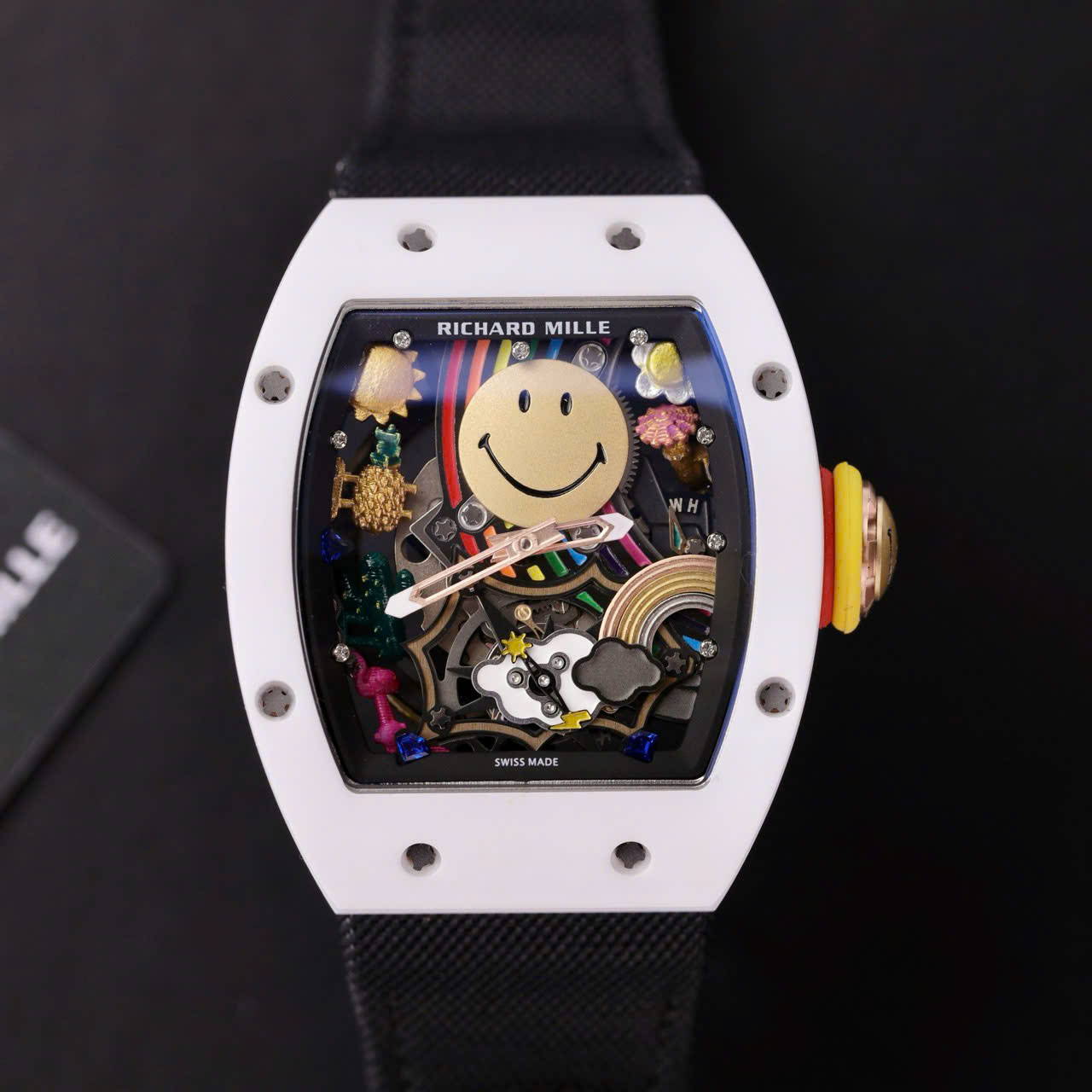 Richard Mille Replica Watches RM88 Smiley Nato Fabic Strap 42mm - Elite Watch Atelier