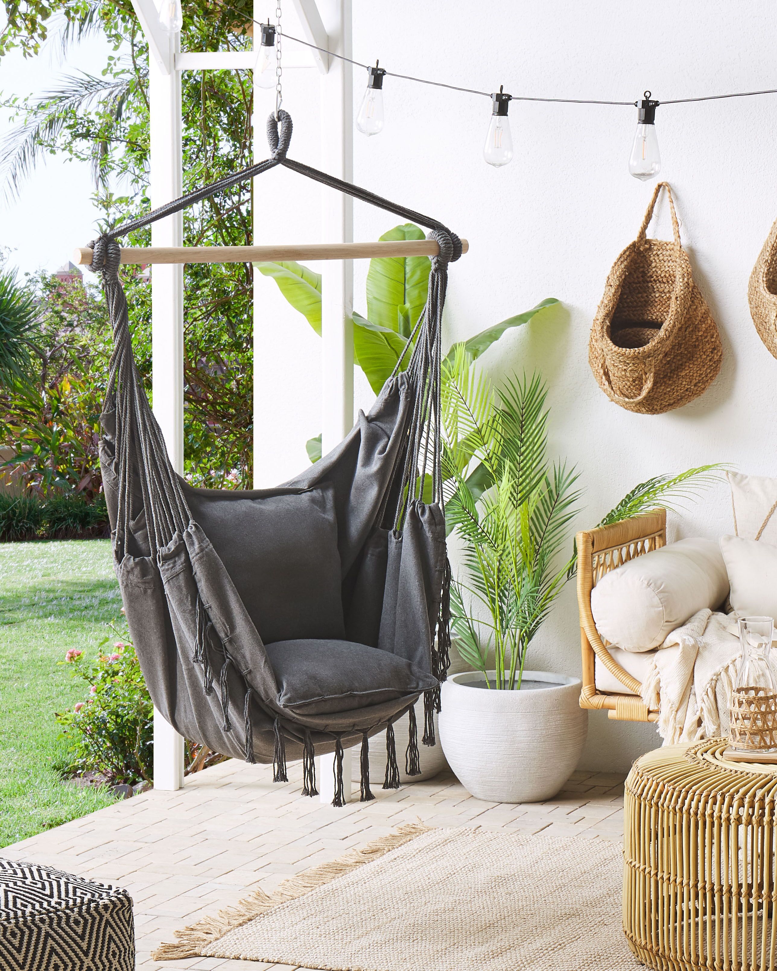 Hanging Chair BONEA Cotton Grey