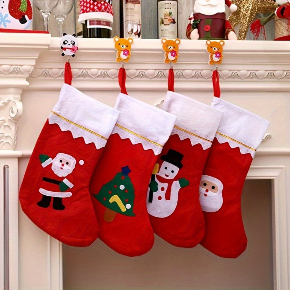 Vrijstaande Kerstkoushouder voor Elegante Manteldisplay – Organiseer en Toon Kousen