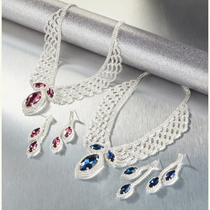 Crystal Marquise Necklace & Earring Set - MIDNIGHT VELVET CATALOG
