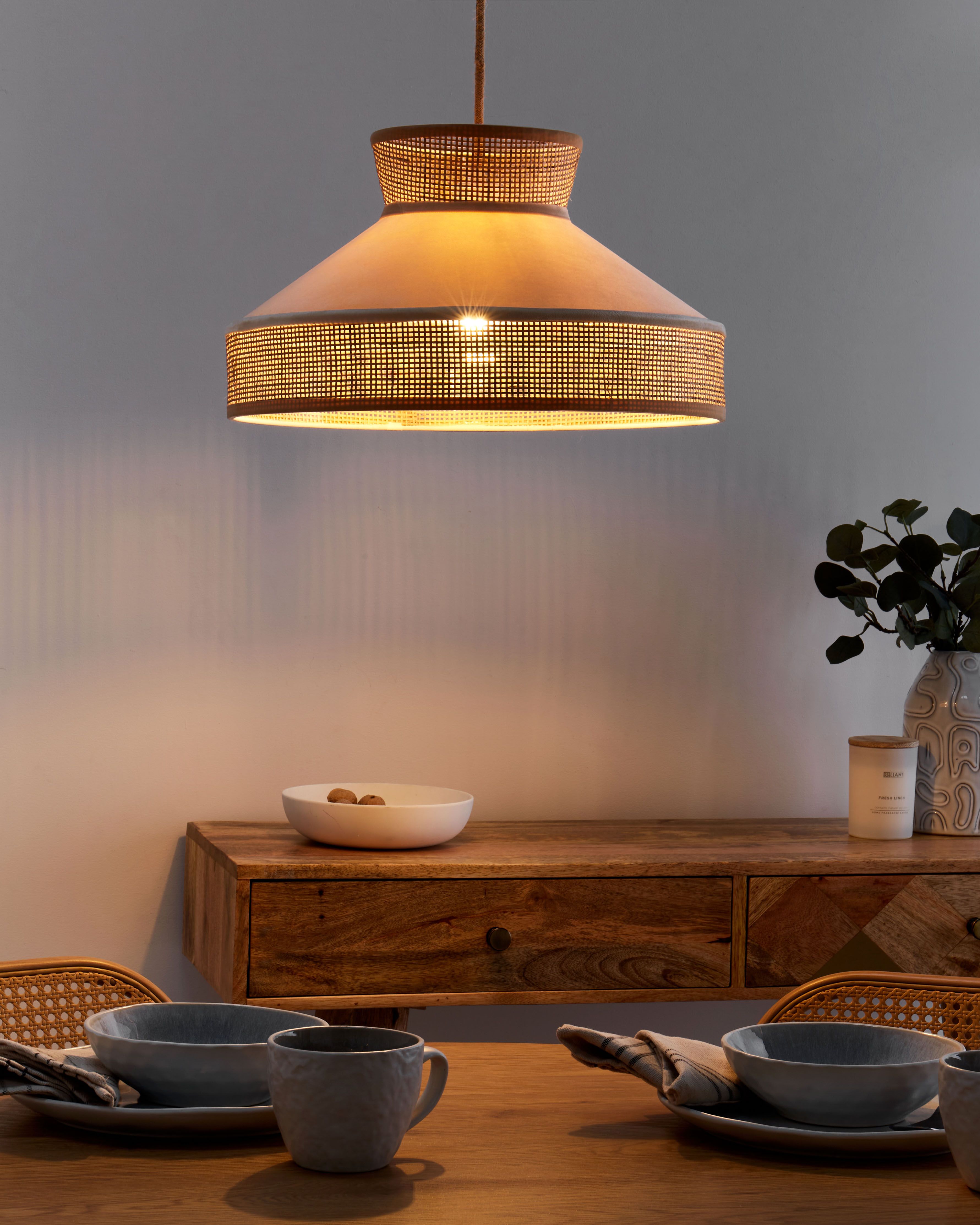 Pendant Lamp BATALI Rattan Beige