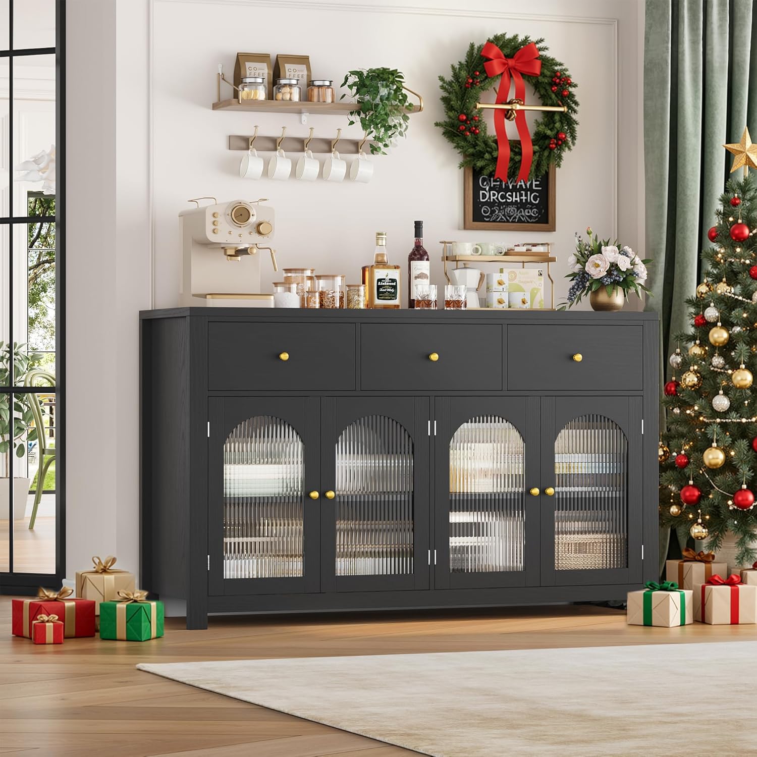 FINETONES Buffet Cabinet with Storage, 55.1