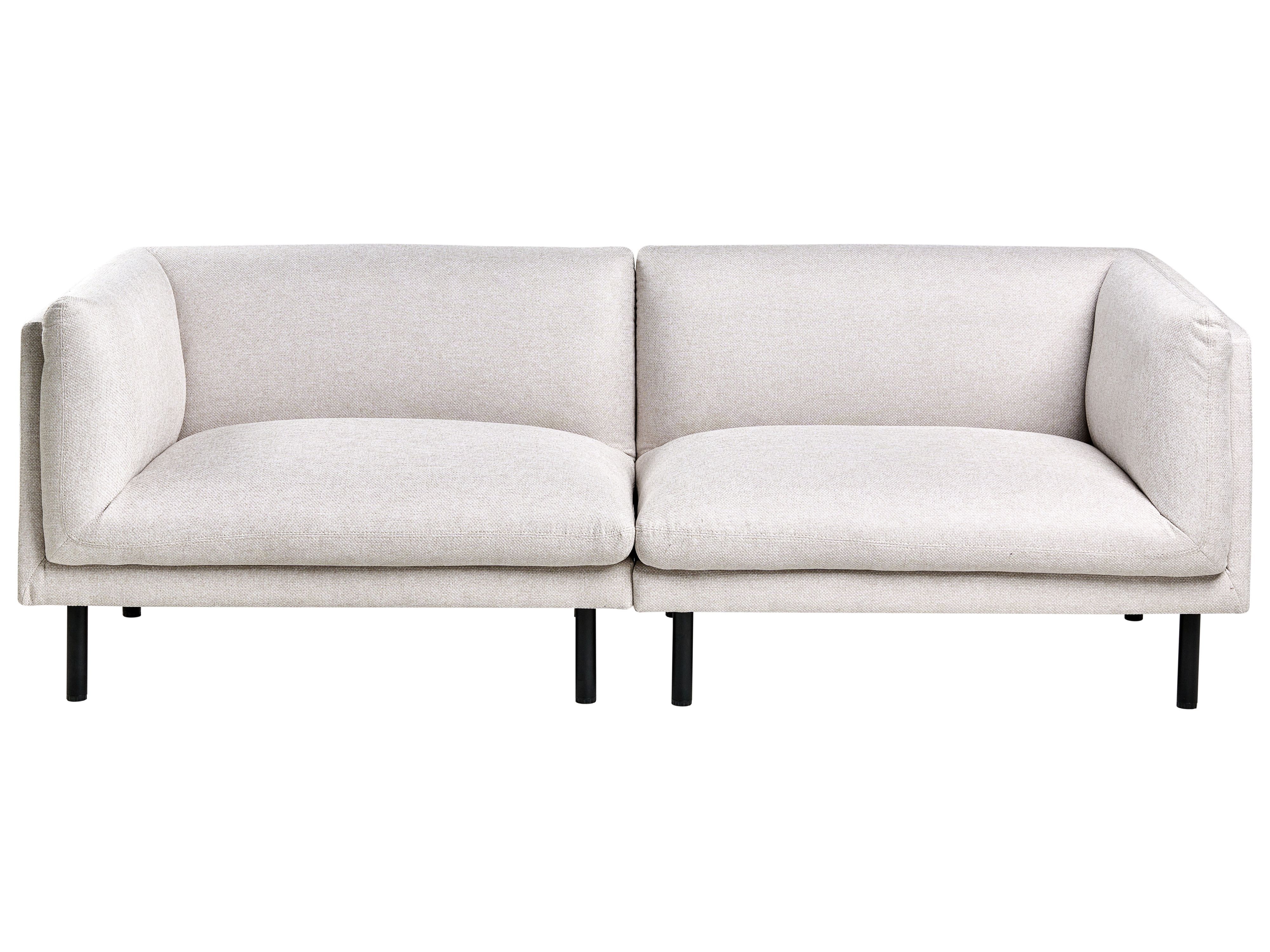 Sofa 3 Seater VORGOD Fabric Light Beige