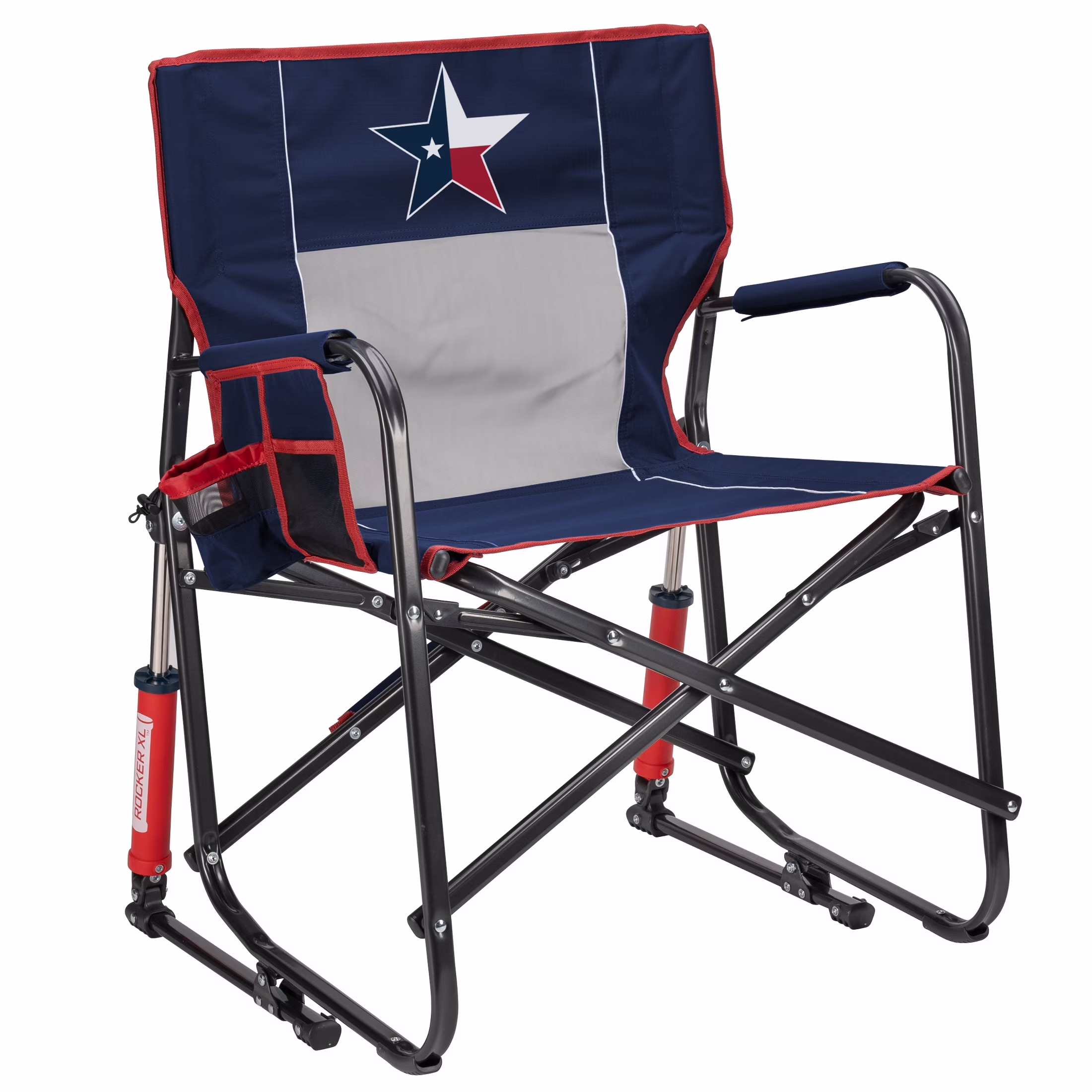 GCI Outdoor Freestyle Rocker XL Oversized Foldable Rocking Camp Chair, Pewter - Image 13