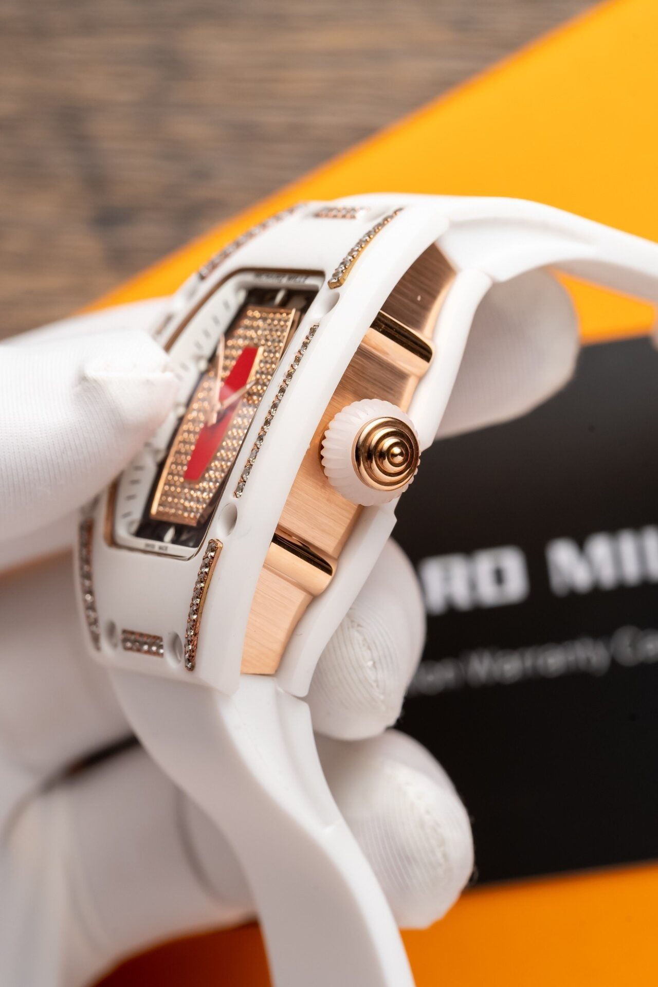 Richard Mille RM07-01 Replica Watch With Diamonds White Ceramic Case 36mm - Top club
