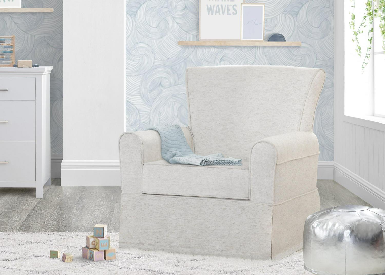 Delta Children Epic Nursery Glider Swivel Rocker Chair. Sand