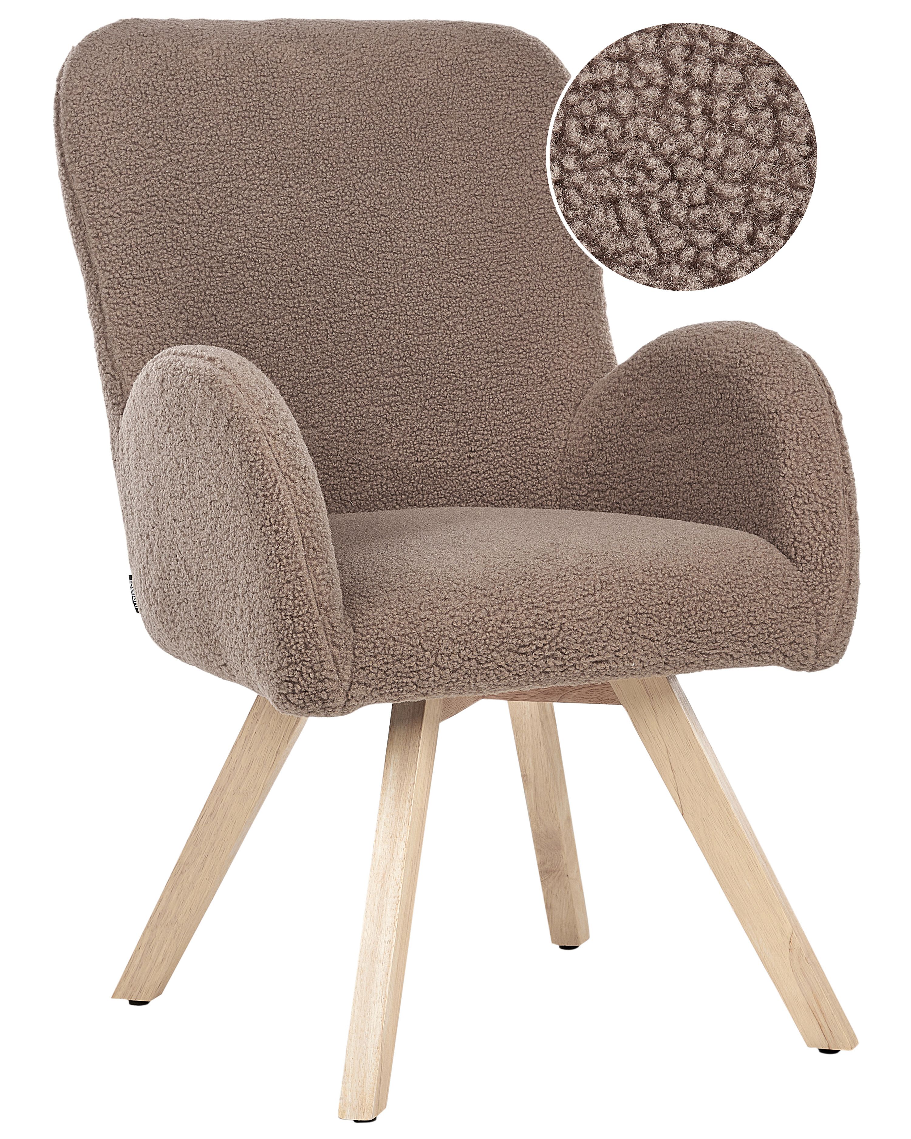 Armchair BJARN Boucle Brown