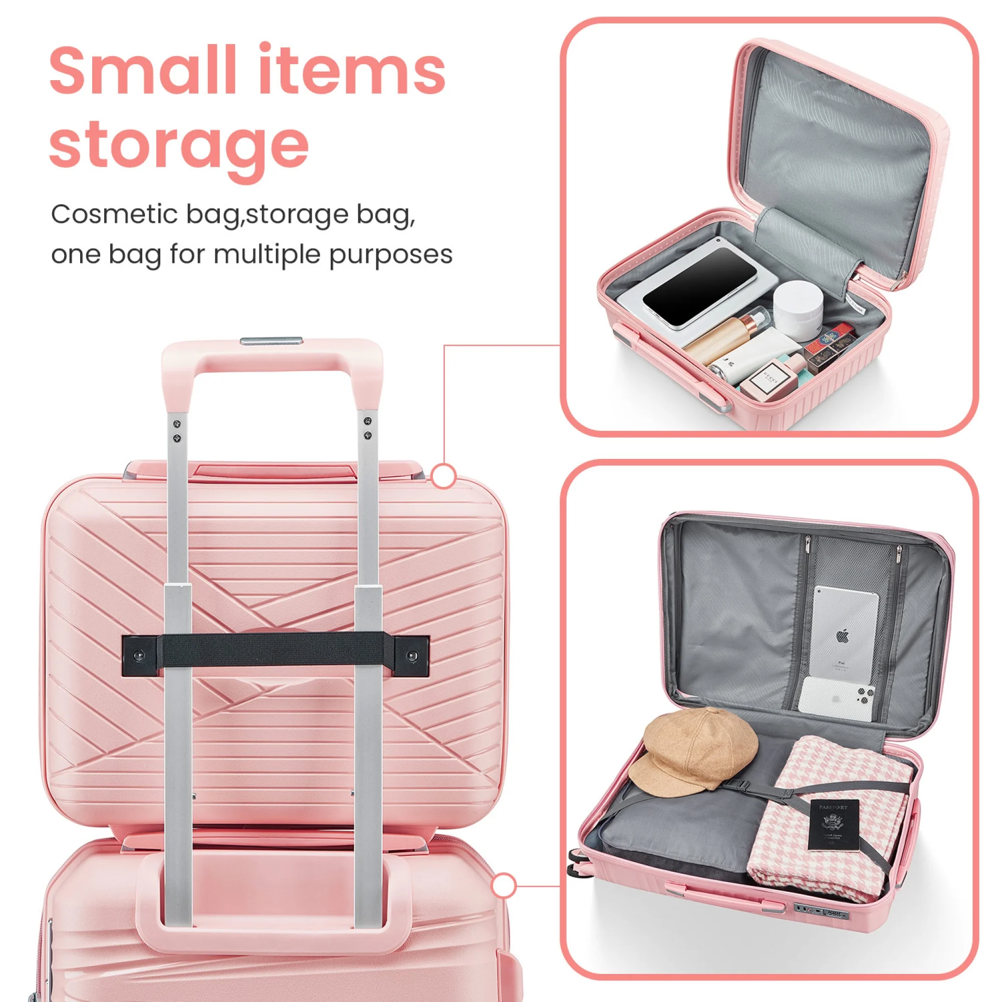 Luggage 4 Piece Sets(14/20/24/28), Hard Shell Lightweight TSA Lock Carry on Expandable Suitcase with Spinner Wheels - Image 6