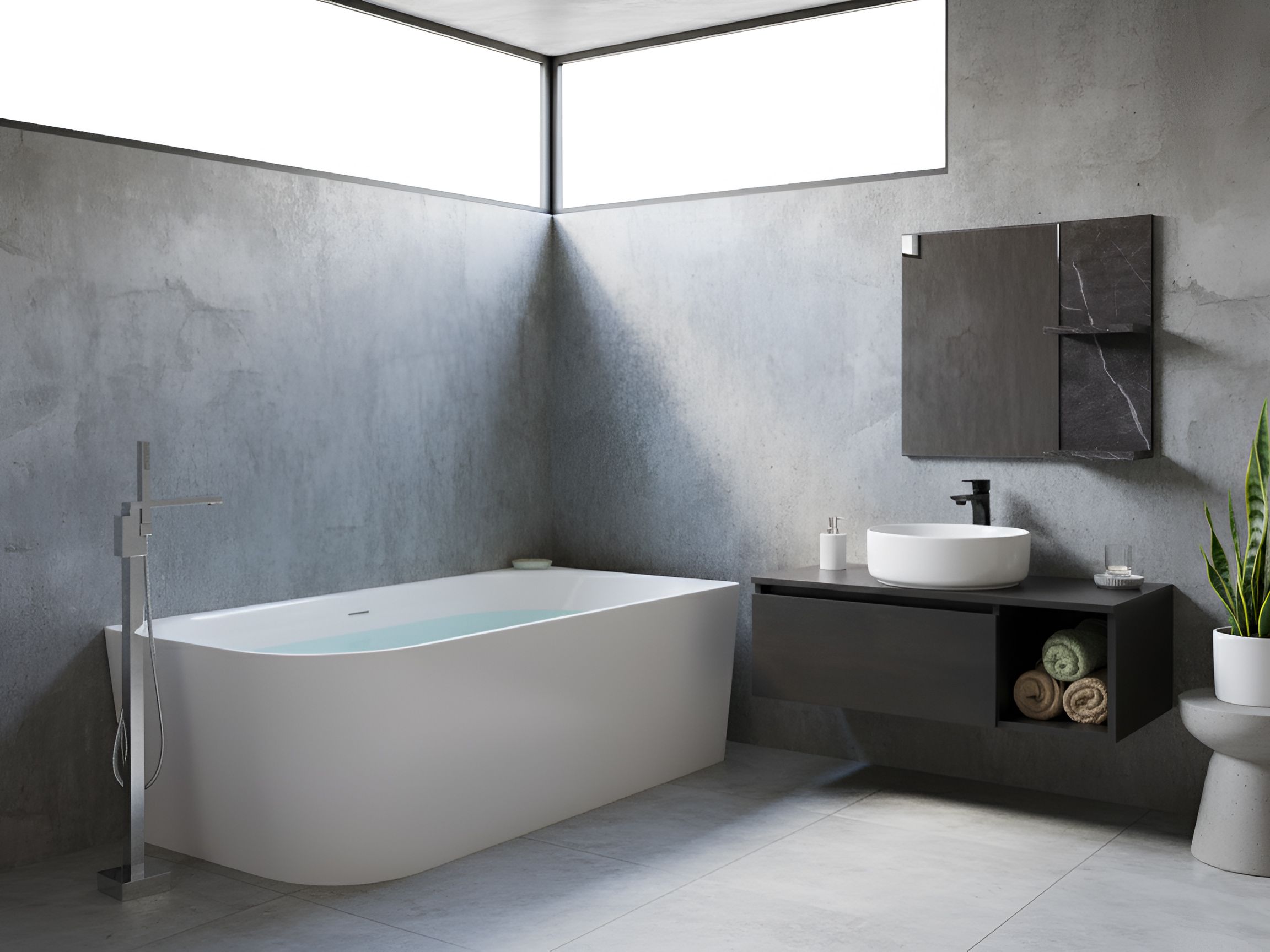 Corner Bath RENACA Left Hand 1700 x 790 mm White