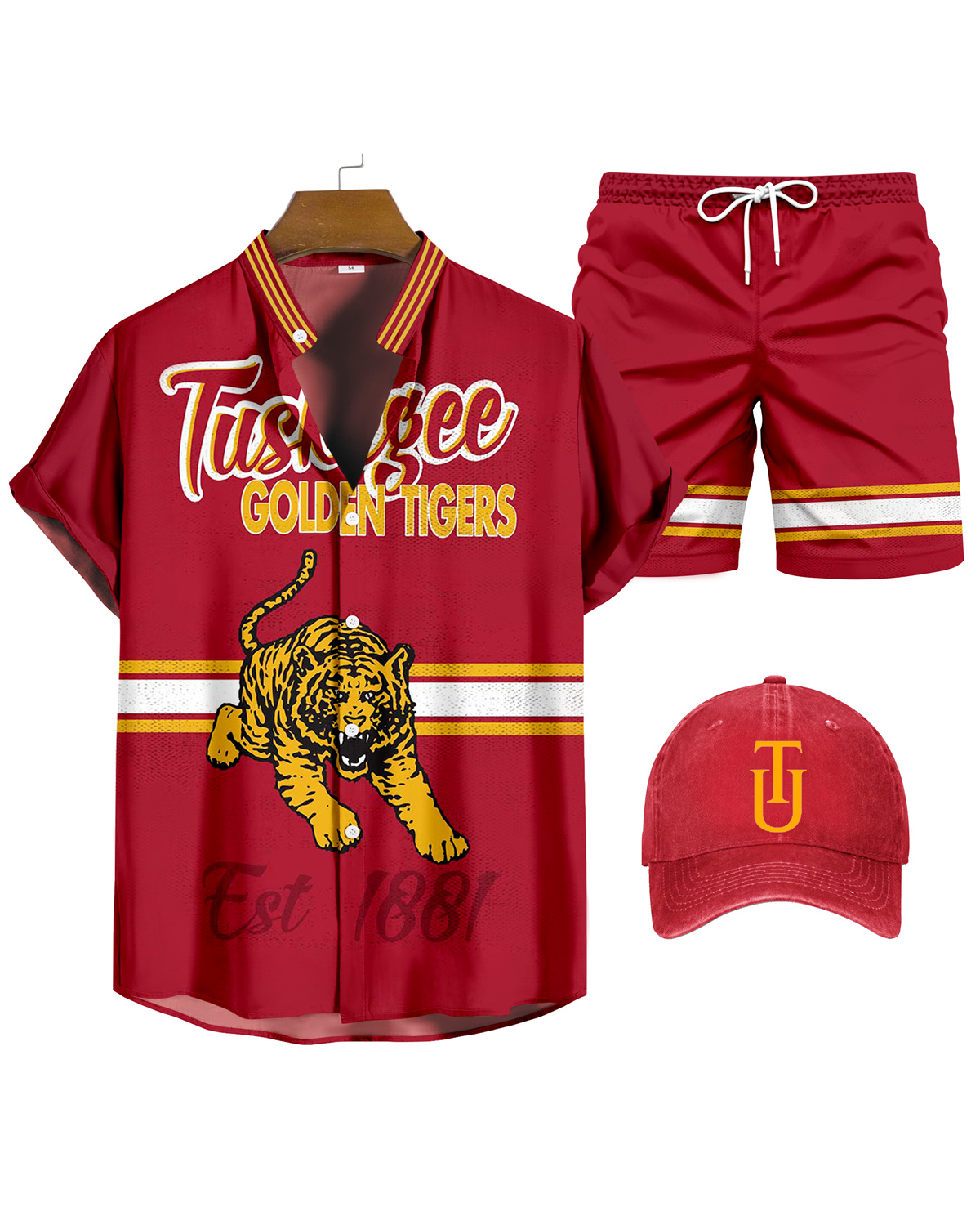 Tuskegee University Shirt Three-Piece Set 069