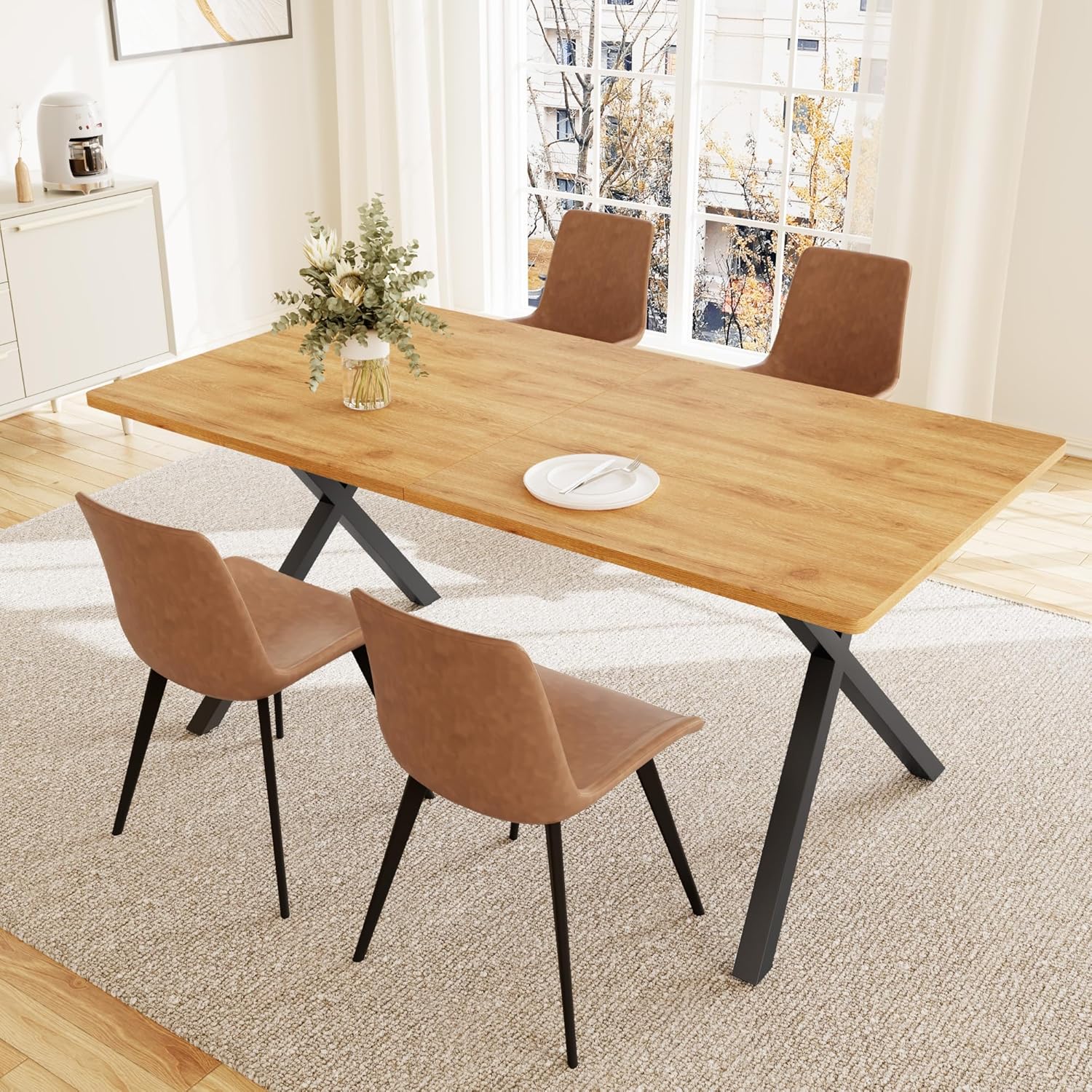 5-Piece Dining Table Set for 4-6 People, 63