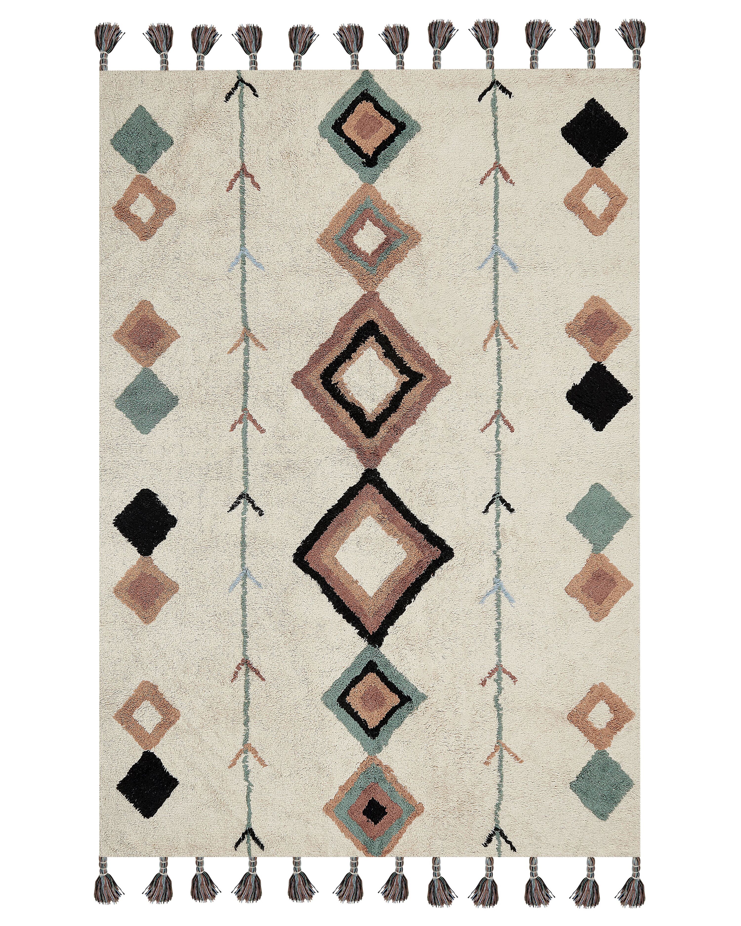 Rug ESKISEHIR Beige 140 x 200 cm Cotton
