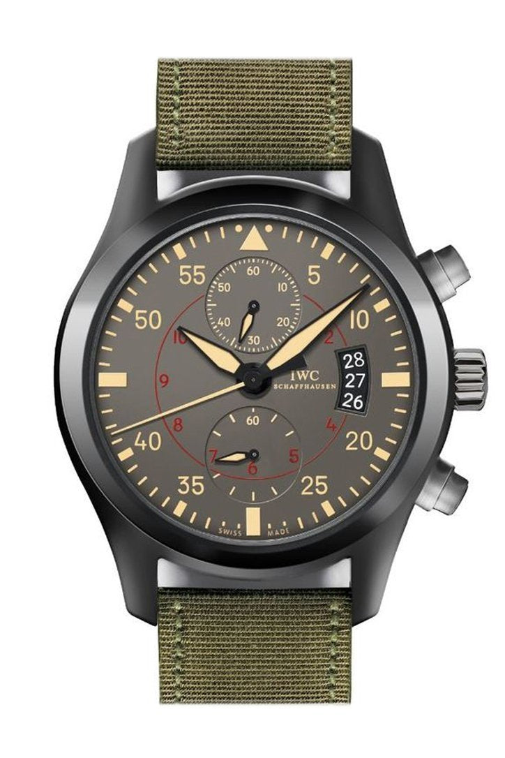IWC Pilots Anthracite Dial Chronograph Ceramic Titanium 46mm Men's Watch IW388002(1:1 replica) - Top club