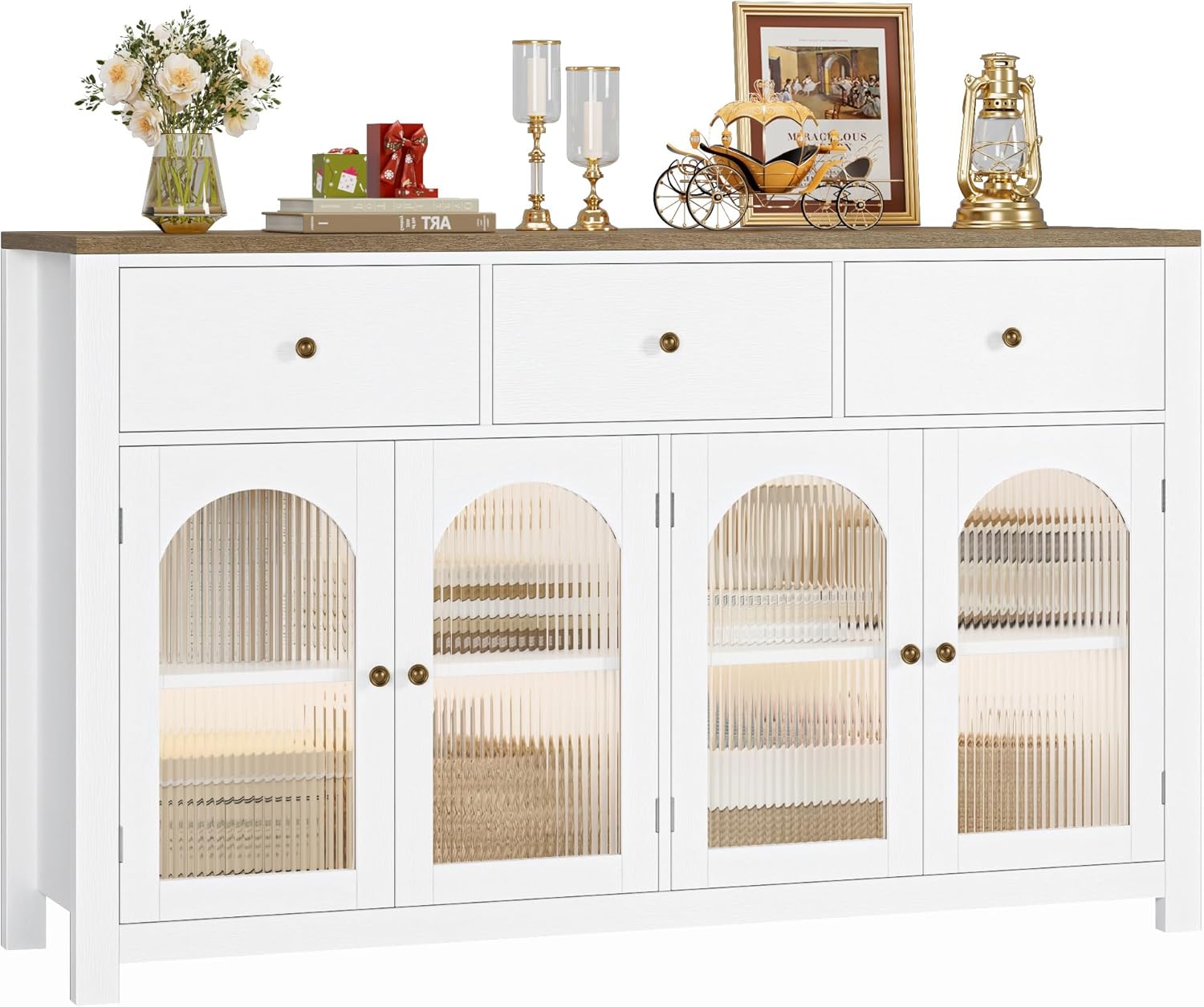FINETONES Buffet Cabinet with Storage, 55.1