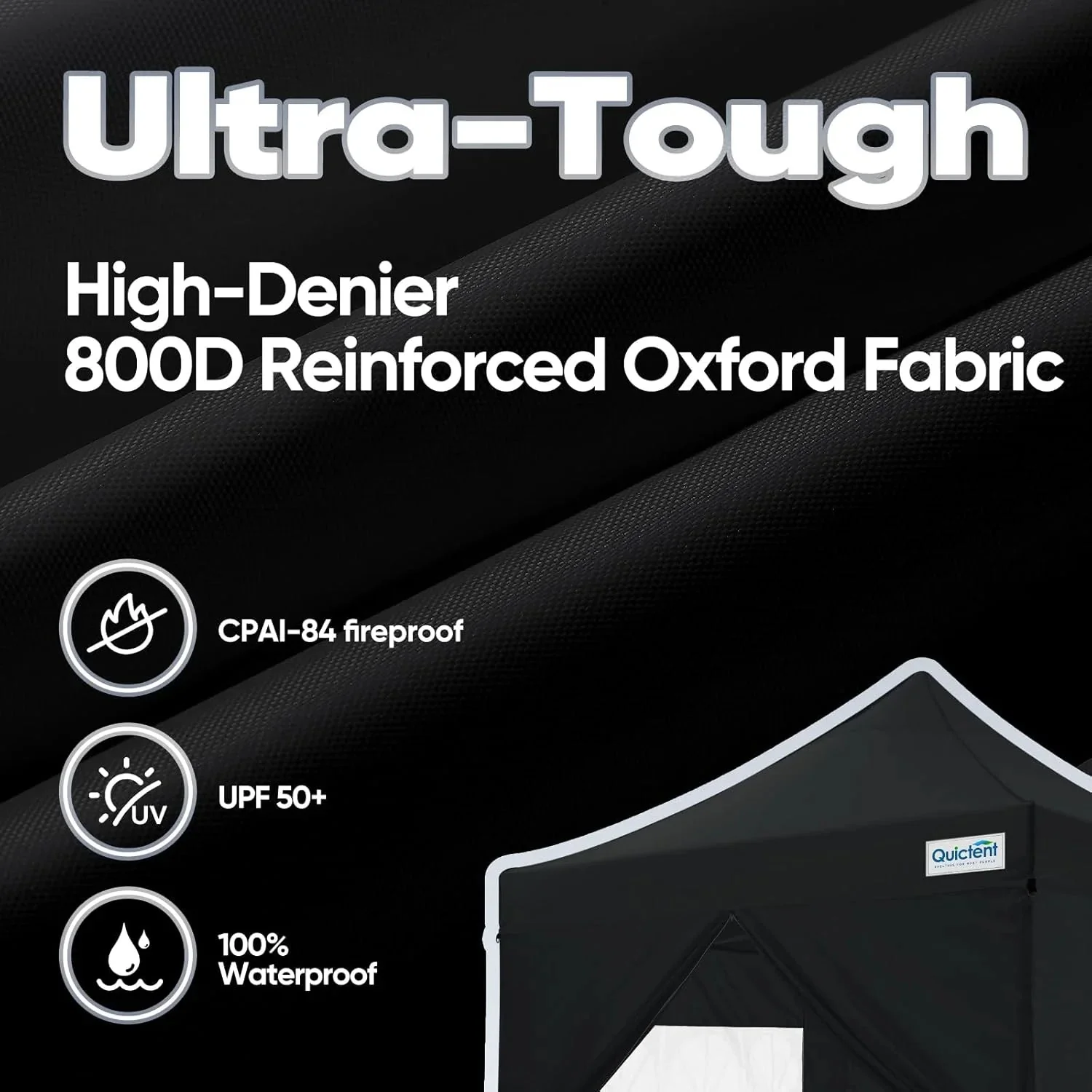 Quictent 10 x 10 ft Pop-Up Canopy Tent With Reflective Top, Fluorescent Rope And Vented Top - Image 19 Quictent 10 x 10 ft Pop-Up Canopy Tent With Reflective Top, Fluorescent Rope And Vented Top - Image 19