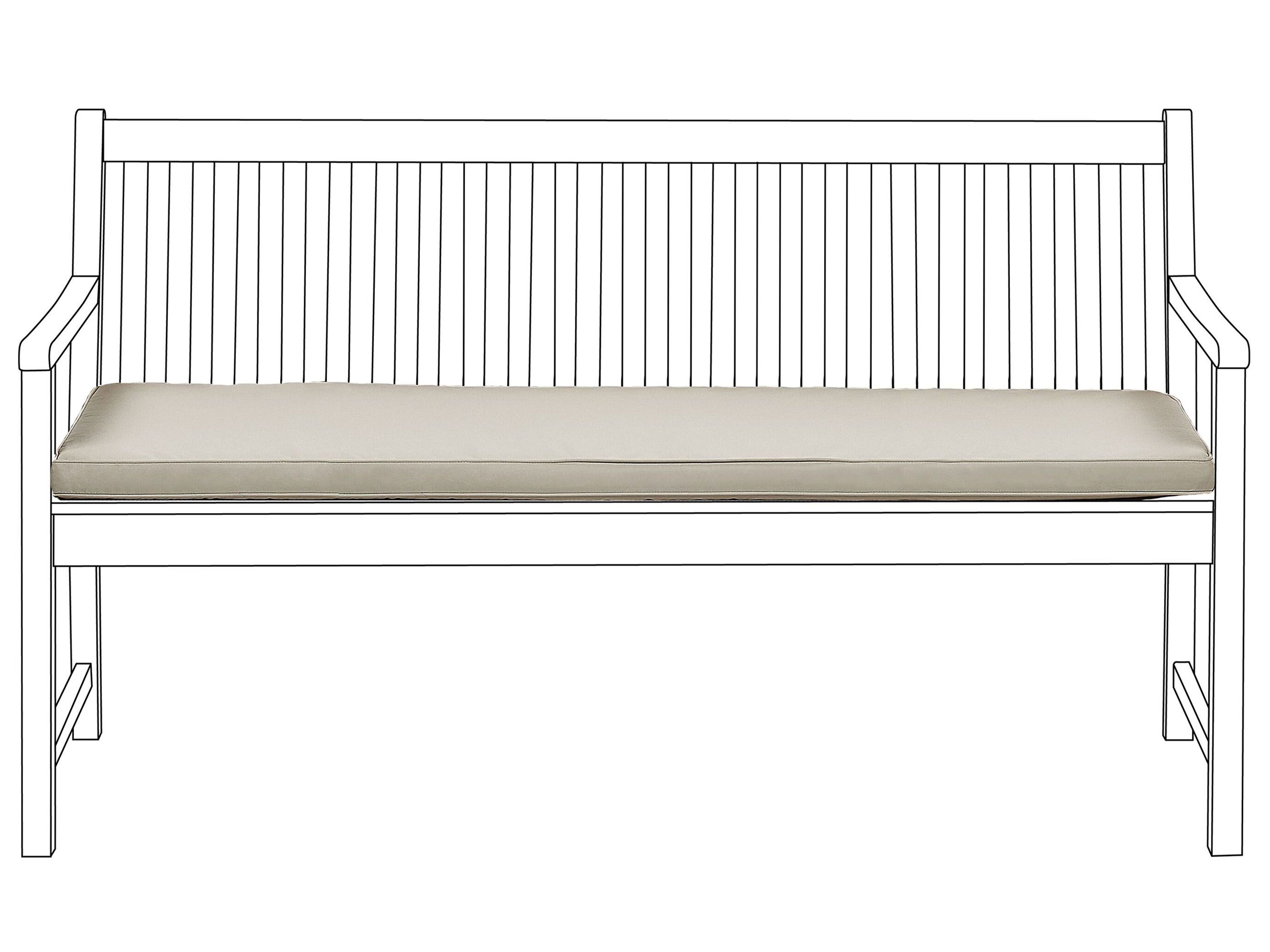 Bench Seat Pad Cushion VIVARA 152 x 54 cm Beige