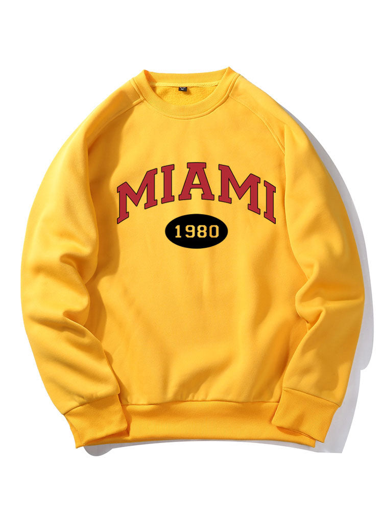 Miami Letter Print Sweatshirt