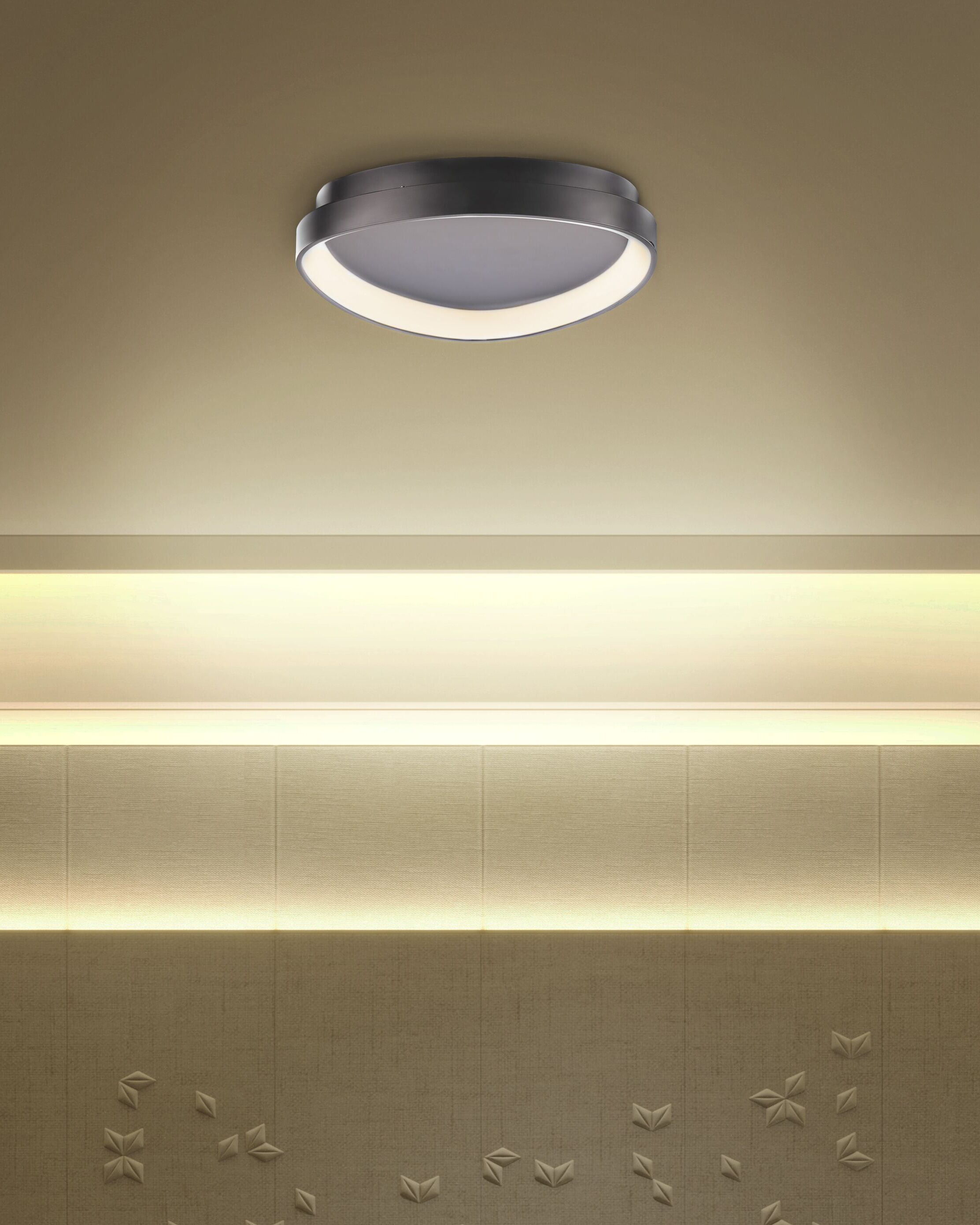 LED Ceiling Lamp NANDING Metal Black