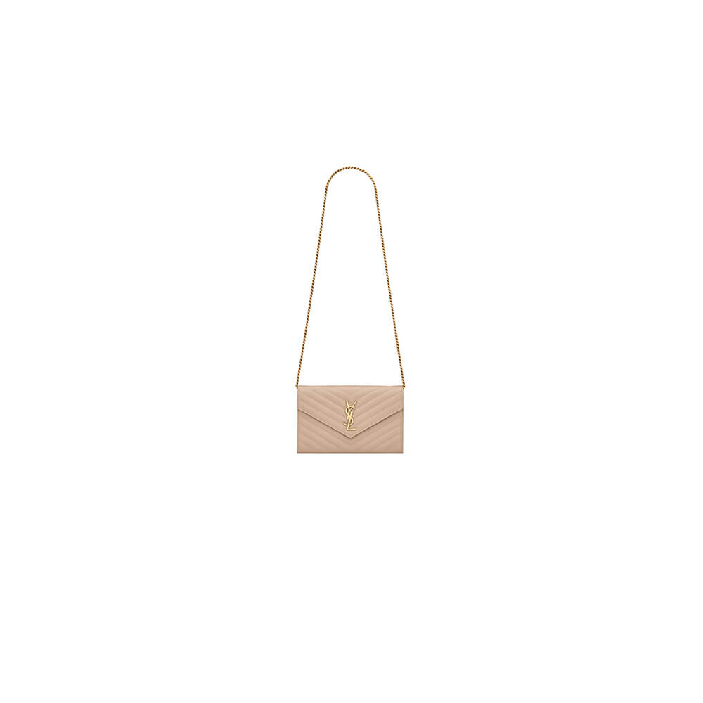 YSL Classic Cassandre Chain Wallet Bag In Grain De Poudre Leather1:1High-quality replica