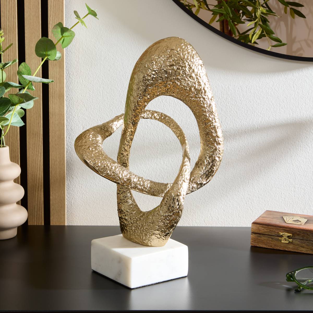 Decorative Object "Dana" Gold, H.34.5 cm