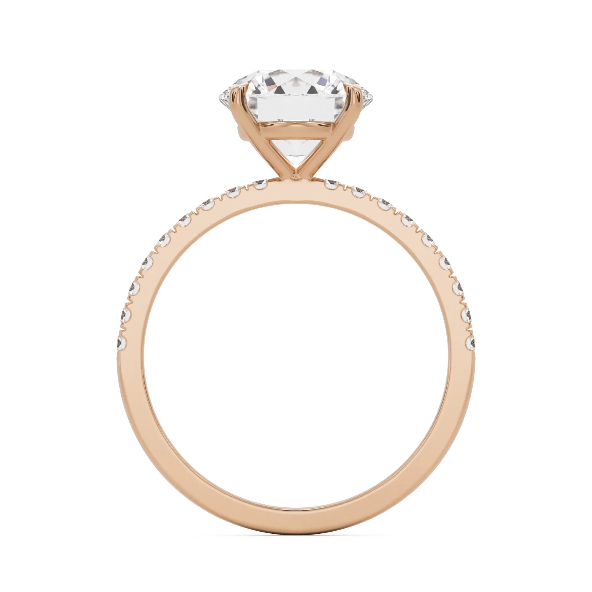 The Four Prong Round Pavé
